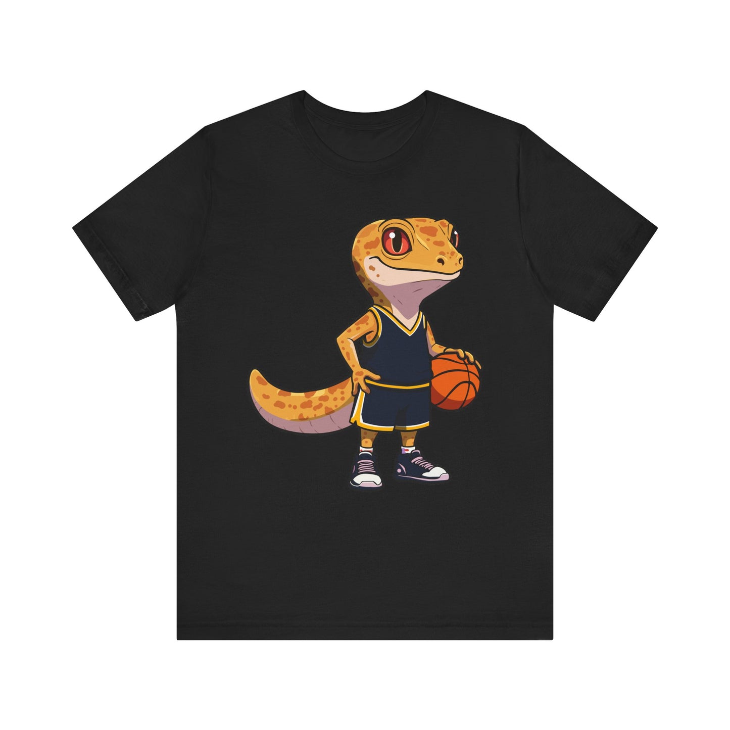 Basketball Gecko Unisex Jersey Tee - Casual Everyday Wear - Great for Reptile Lovers