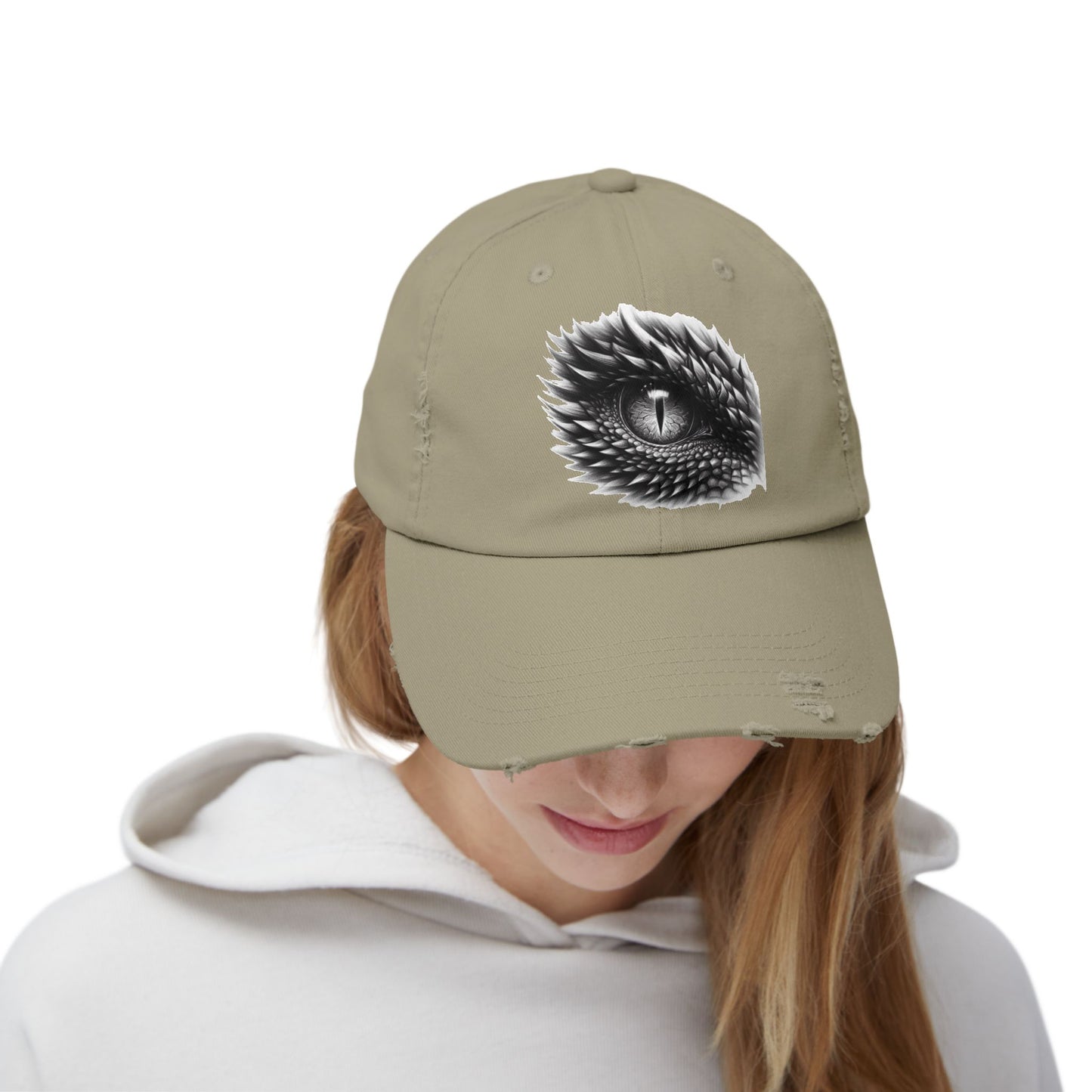 Reptile Eye Unisex Distressed Cap - Casual Streetwear Hat for Everyday Use - Great for Reptile Lovers