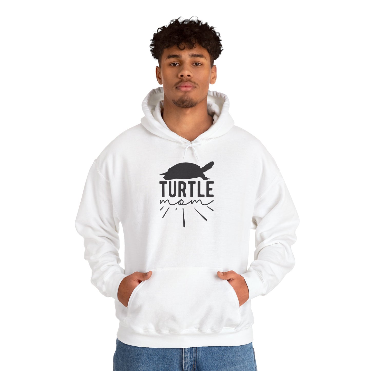 "Turtle Mom" Cozy Unisex Hooded Sweatshirt with Bold Print - Great for Reptile Lovers