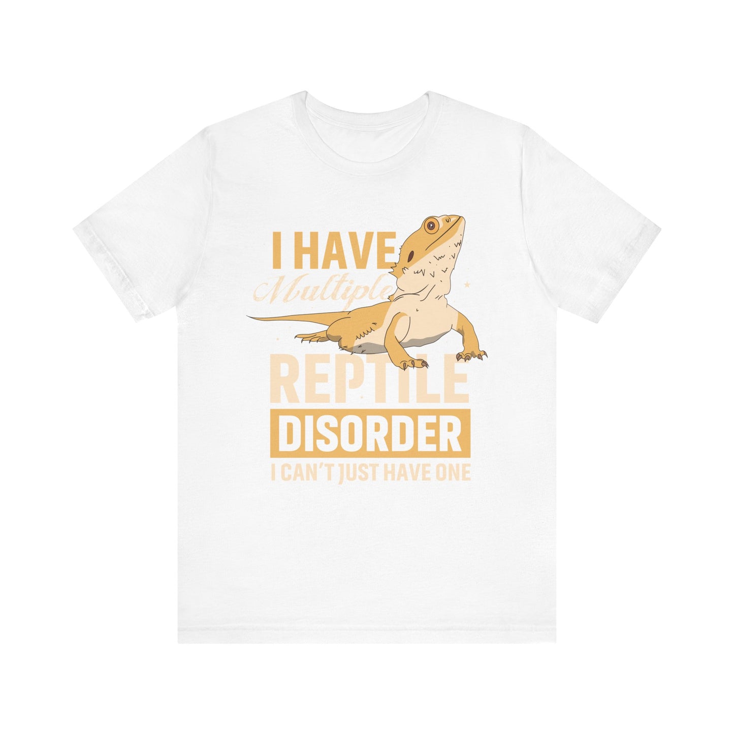 "Multiple Reptile Disorder" Print Unisex Jersey Tee - Casual Everyday Wear - Great for Reptile Lovers