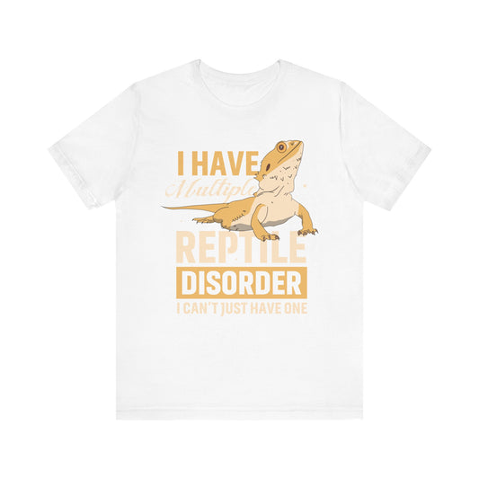 "Multiple Reptile Disorder" Print Unisex Jersey Tee - Casual Everyday Wear - Great for Reptile Lovers