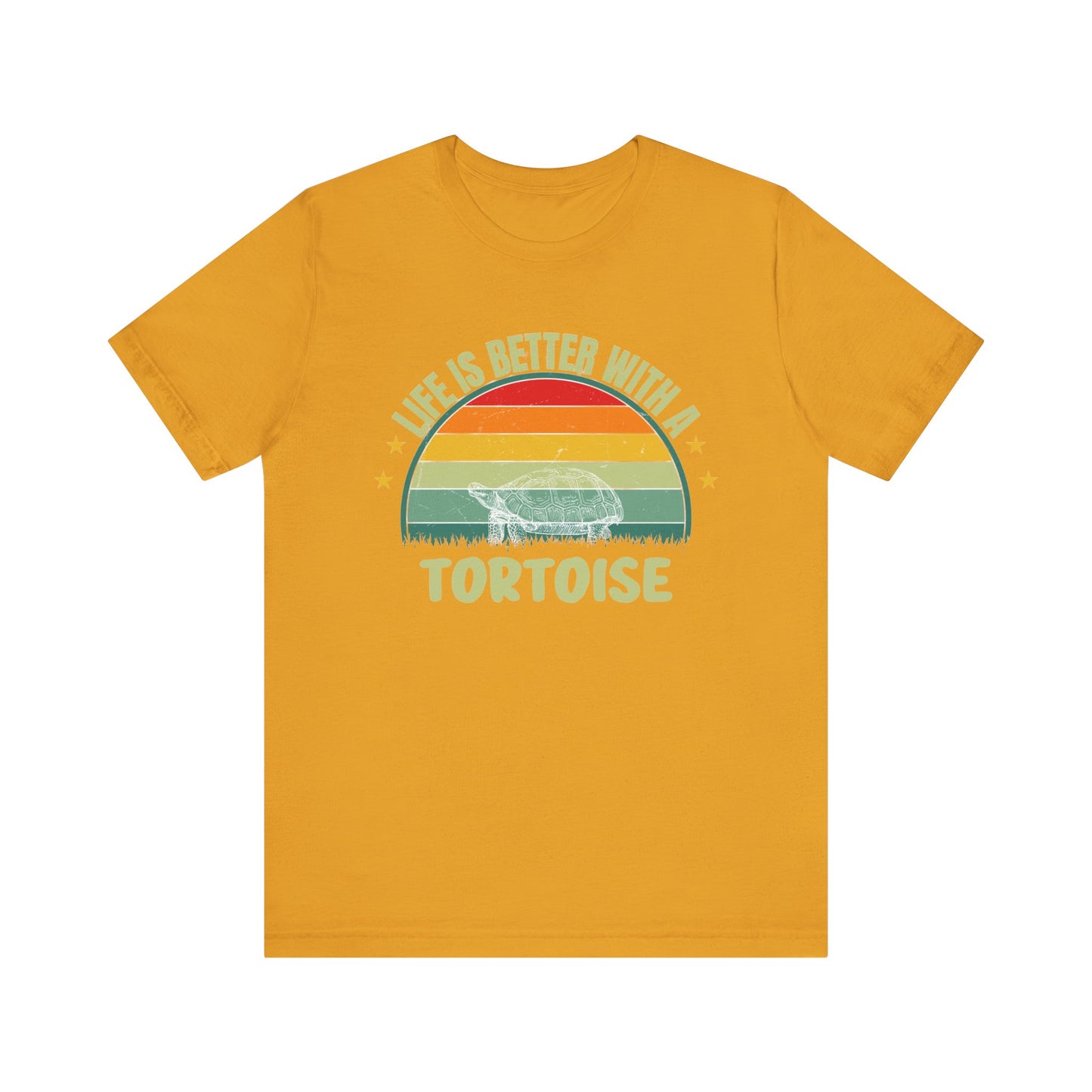 "Life is Better with a Tortoise" Unisex Jersey Tee - Casual Everyday Wear - Great for Reptile Lovers