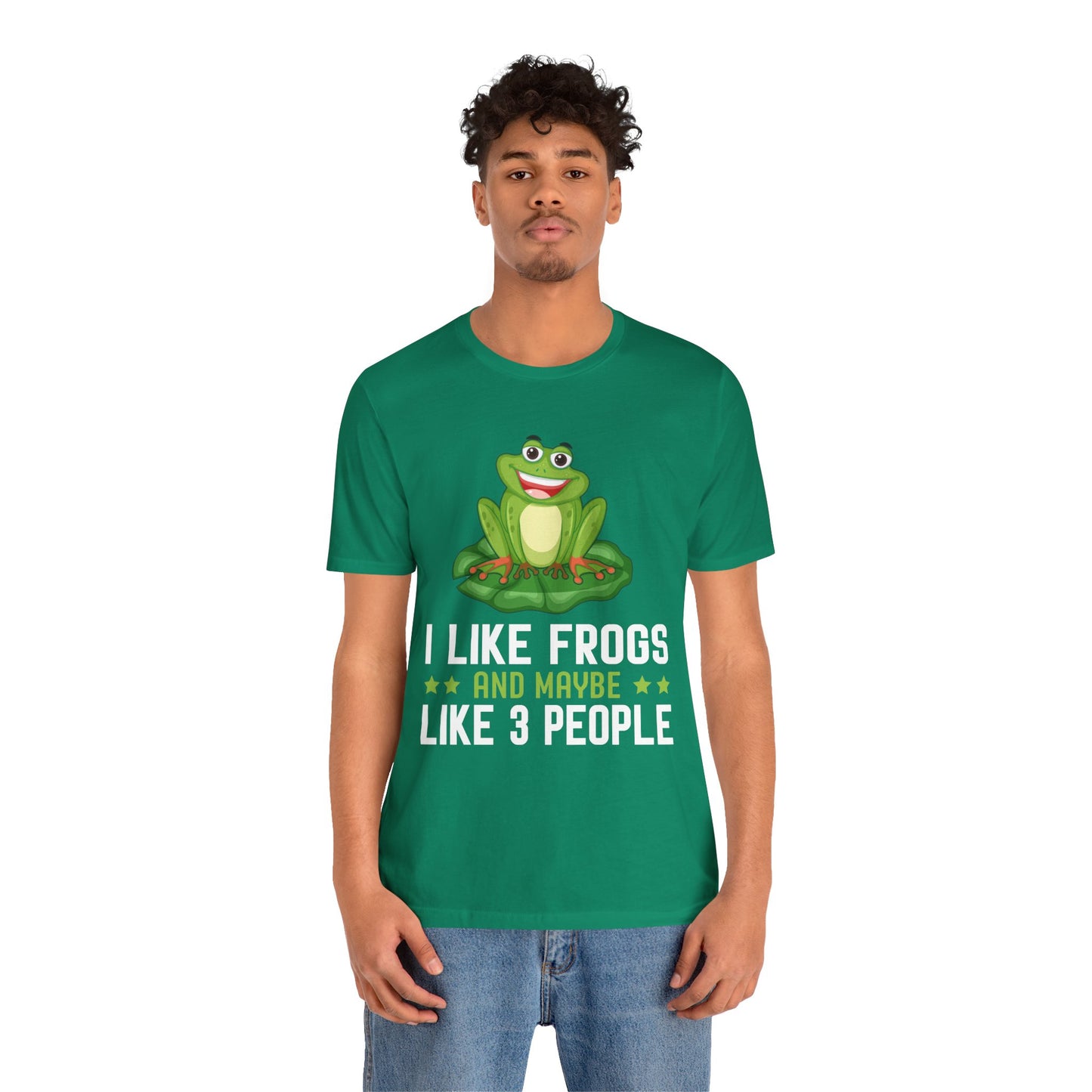 "Frogs and Maybe 3 People" Unisex Jersey Tee - Casual Everyday Wear - Great for Frog Lovers