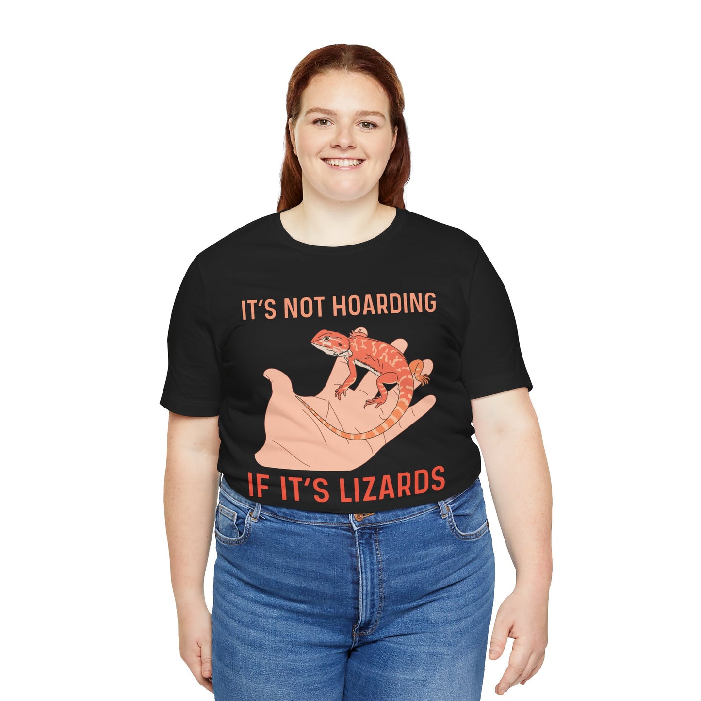 "It's Not Hoarding If It's Lizards" Unisex Jersey Tee - Casual Everyday Wear - Great for Reptile Lovers