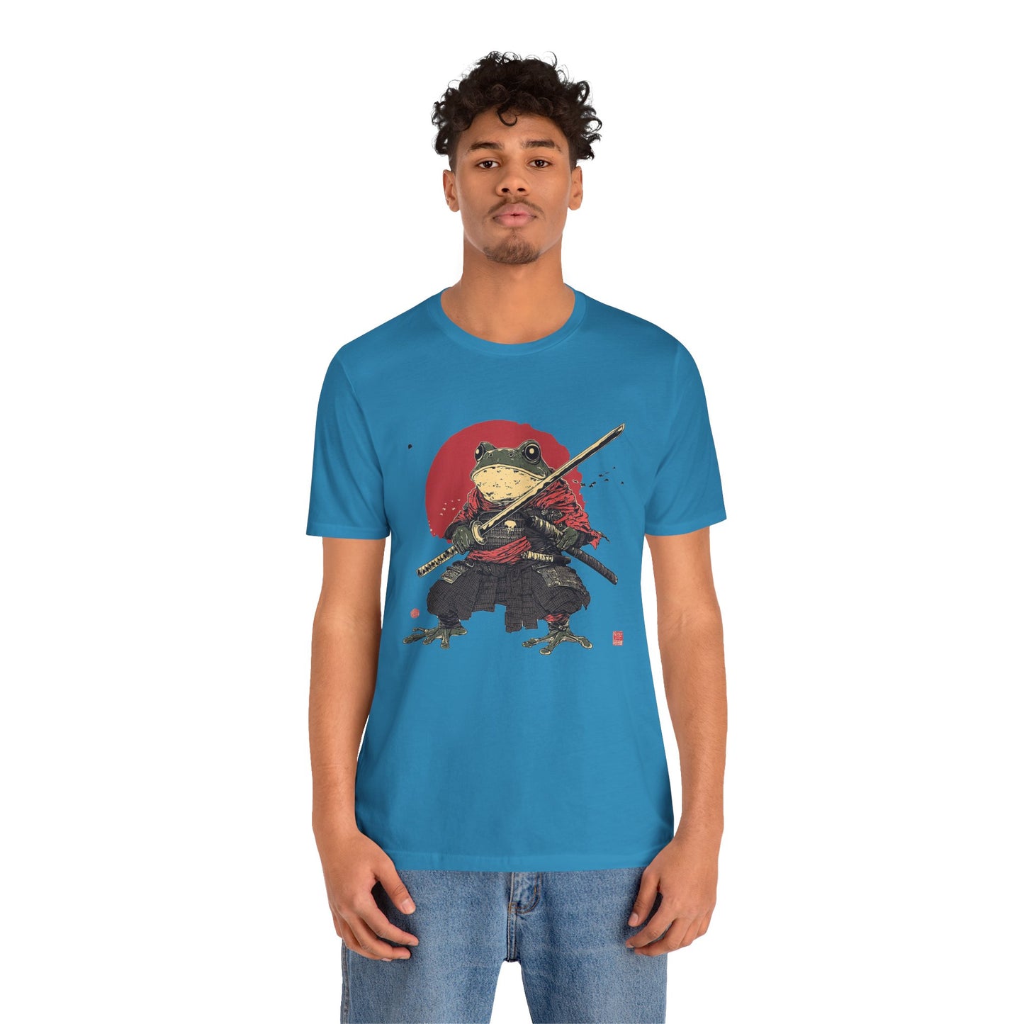 Samurai Frog Unisex Jersey Tee - Casual Everyday Wear - Great for Reptile Lovers