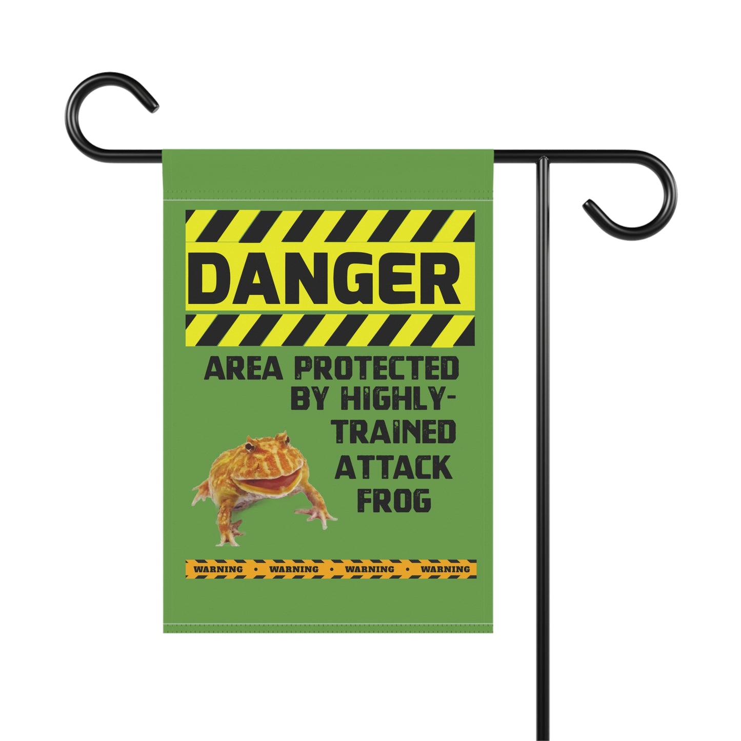 Pac Man Frog Danger Garden House Banner - Customizable Outdoor Decor to Showcase Your Love of Reptiles