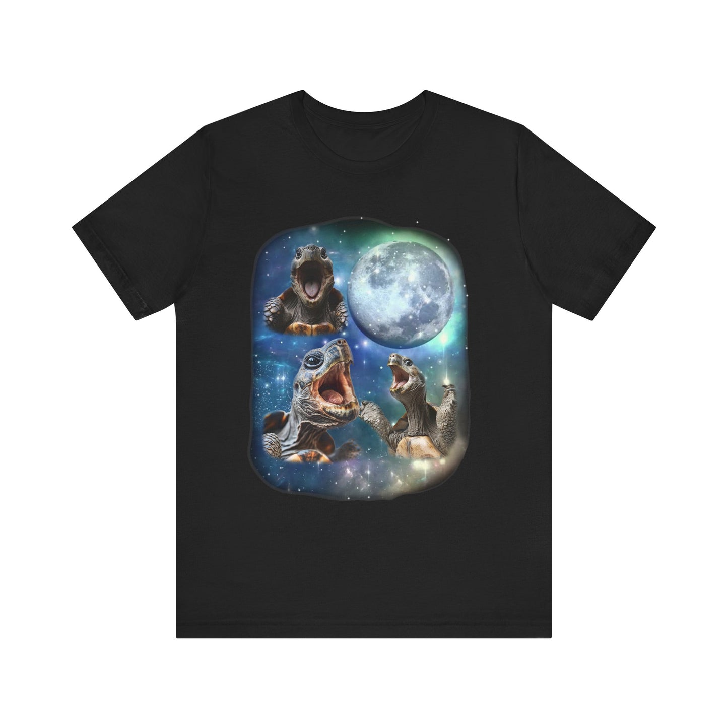 Tortoise Howling at the Moon Unisex Jersey Tee - Casual Everyday Wear - Great for Reptile Lovers