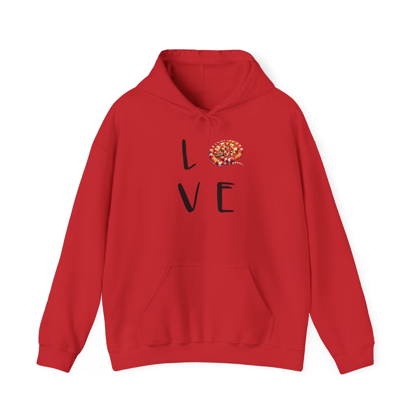 Snake Love Cozy Unisex Hooded Sweatshirt with Bold Print - Great for Reptile Lovers