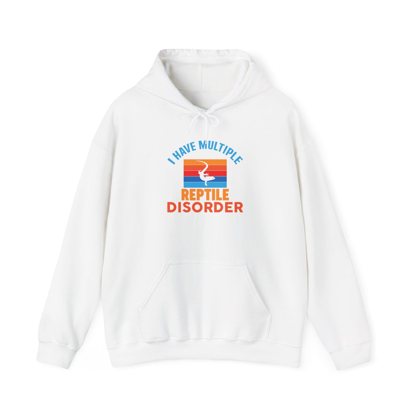 "Multiple Reptile Disorder" Cozy Unisex Hooded Sweatshirt with Bold Print - Great for Reptile Lovers
