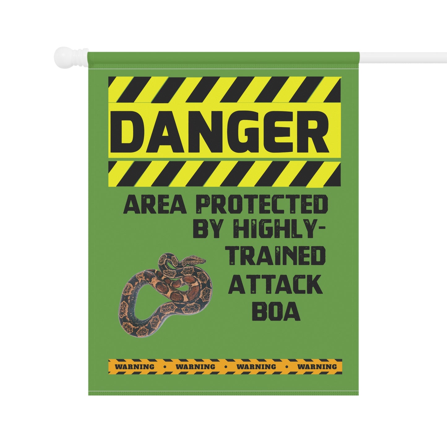 Boa Danger Garden House Banner - Customizable Outdoor Decor to Showcase Your Love of Reptiles
