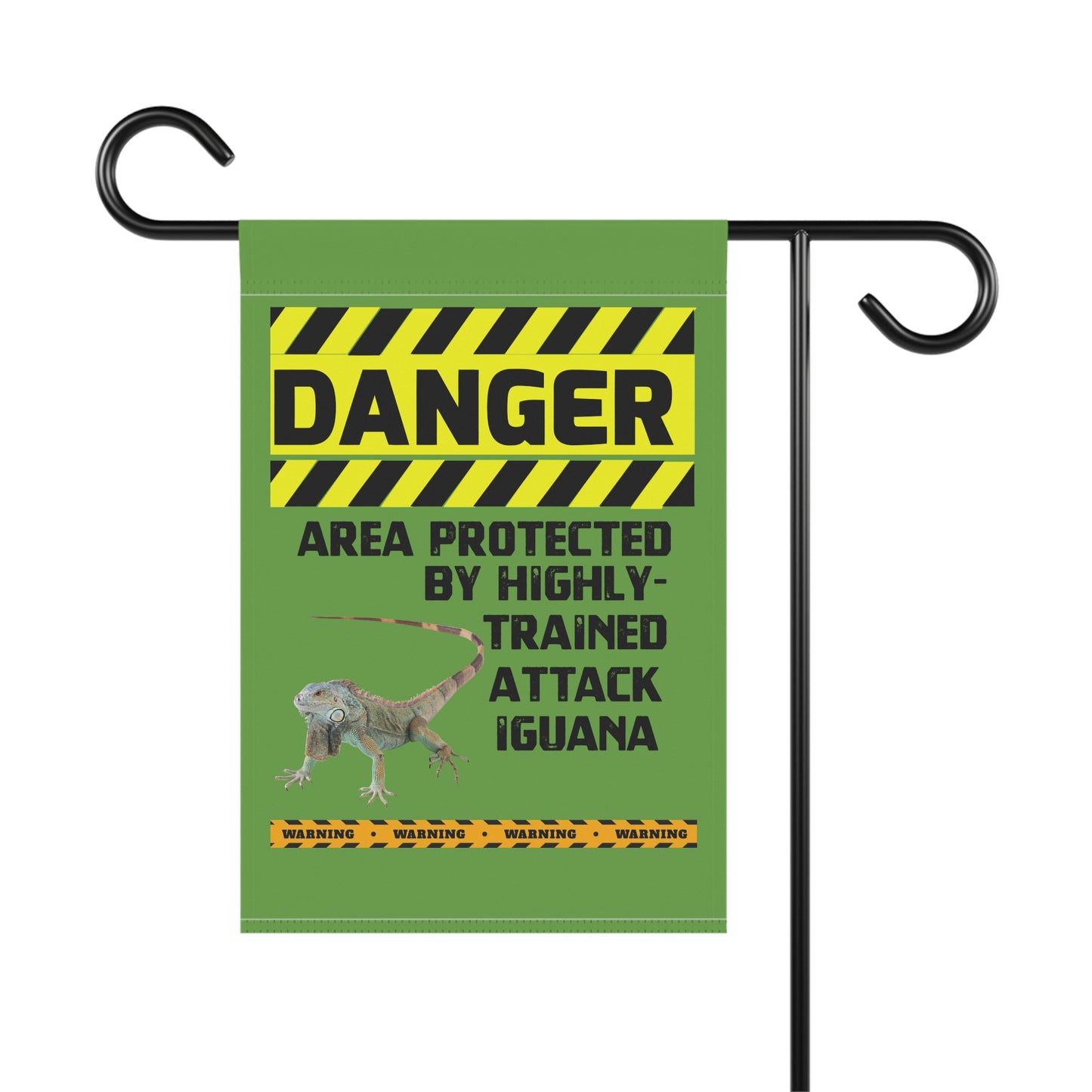 Iguana Danger Garden House Banner - Customizable Outdoor Decor to Showcase Your Love of Reptiles