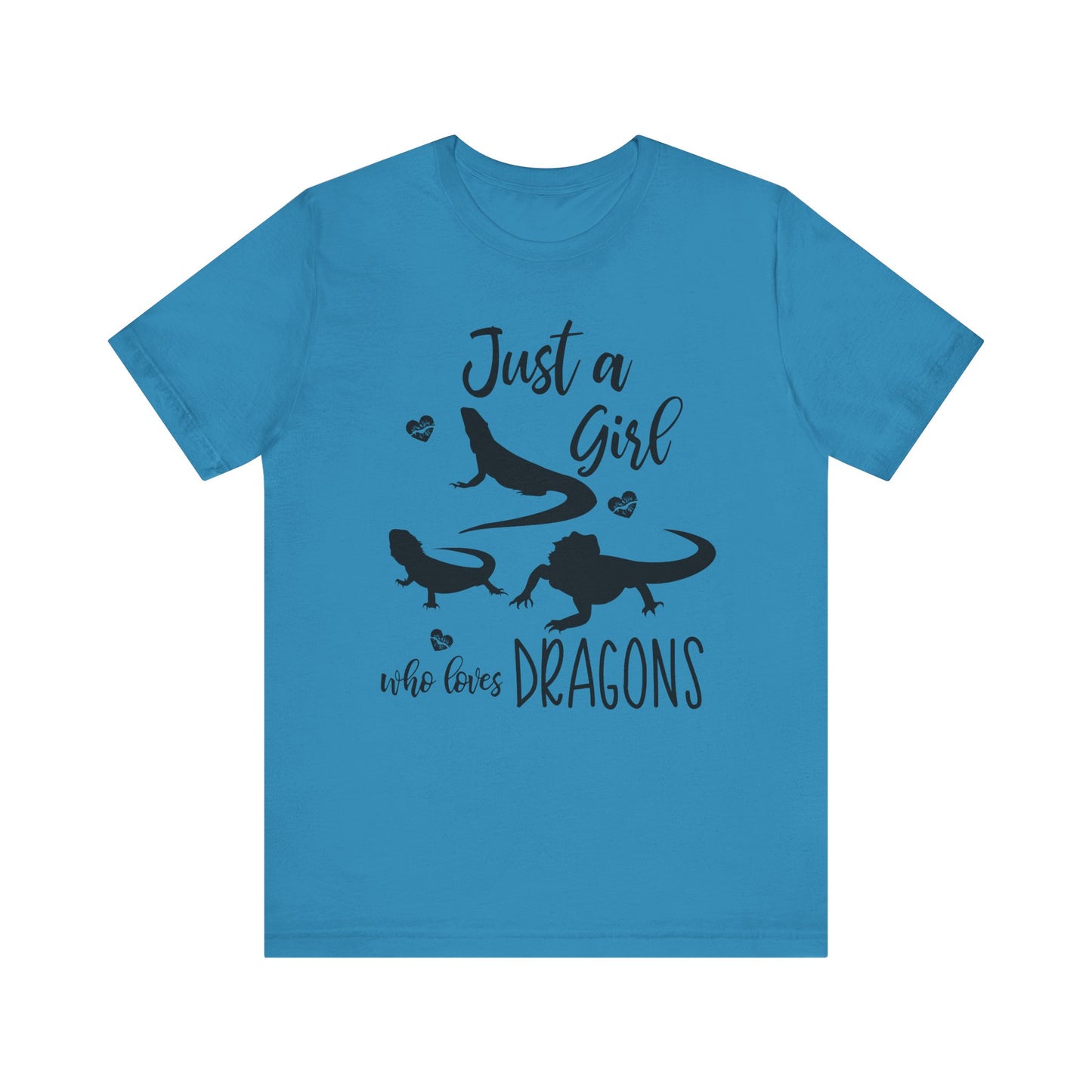 "Girl Who Loves Bearded Dragons" Unisex Jersey Tee - Casual Everyday Wear - Great for Reptile Lovers