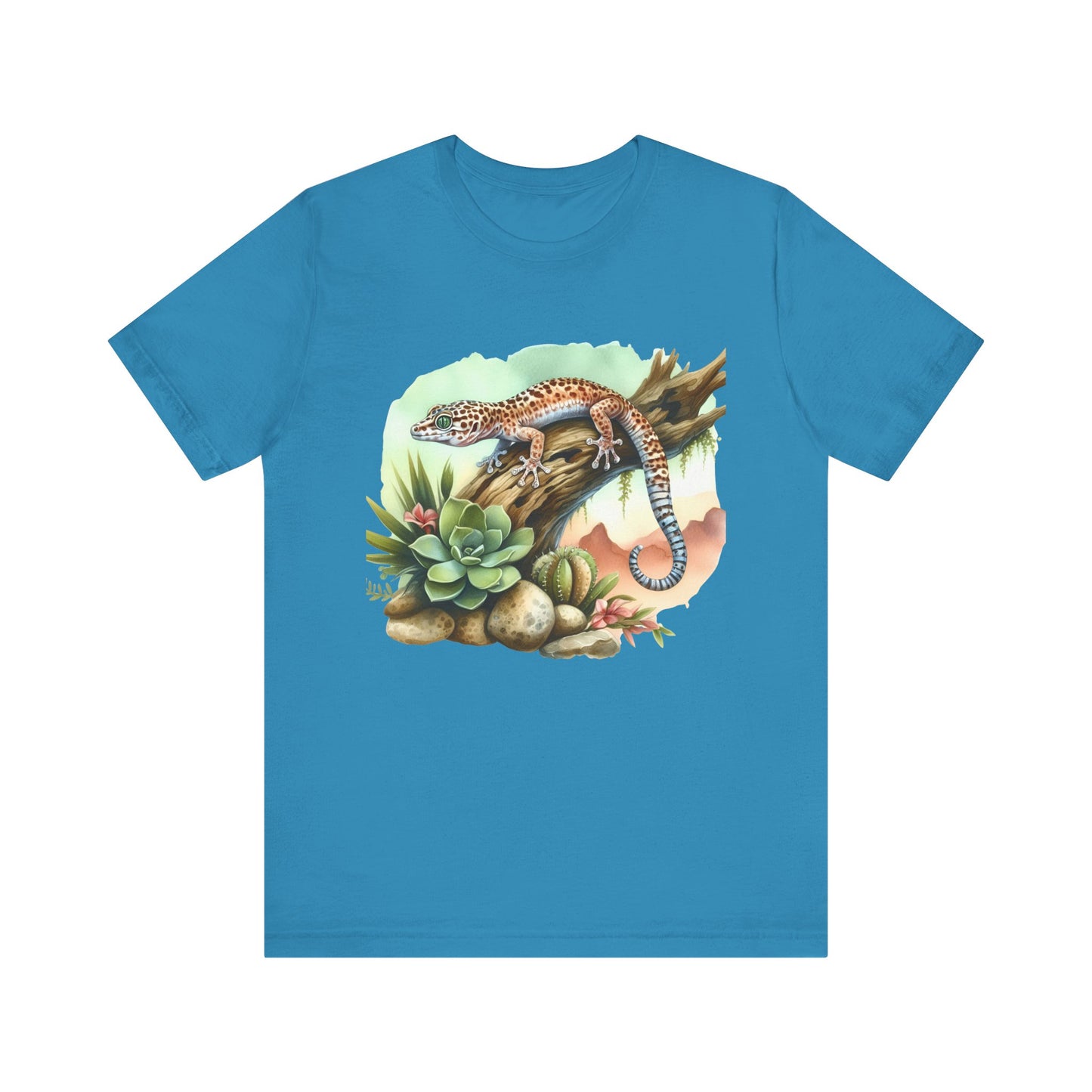 Gecko in a Tree Unisex Jersey Tee - Casual Everyday Wear - Great for Reptile Lovers