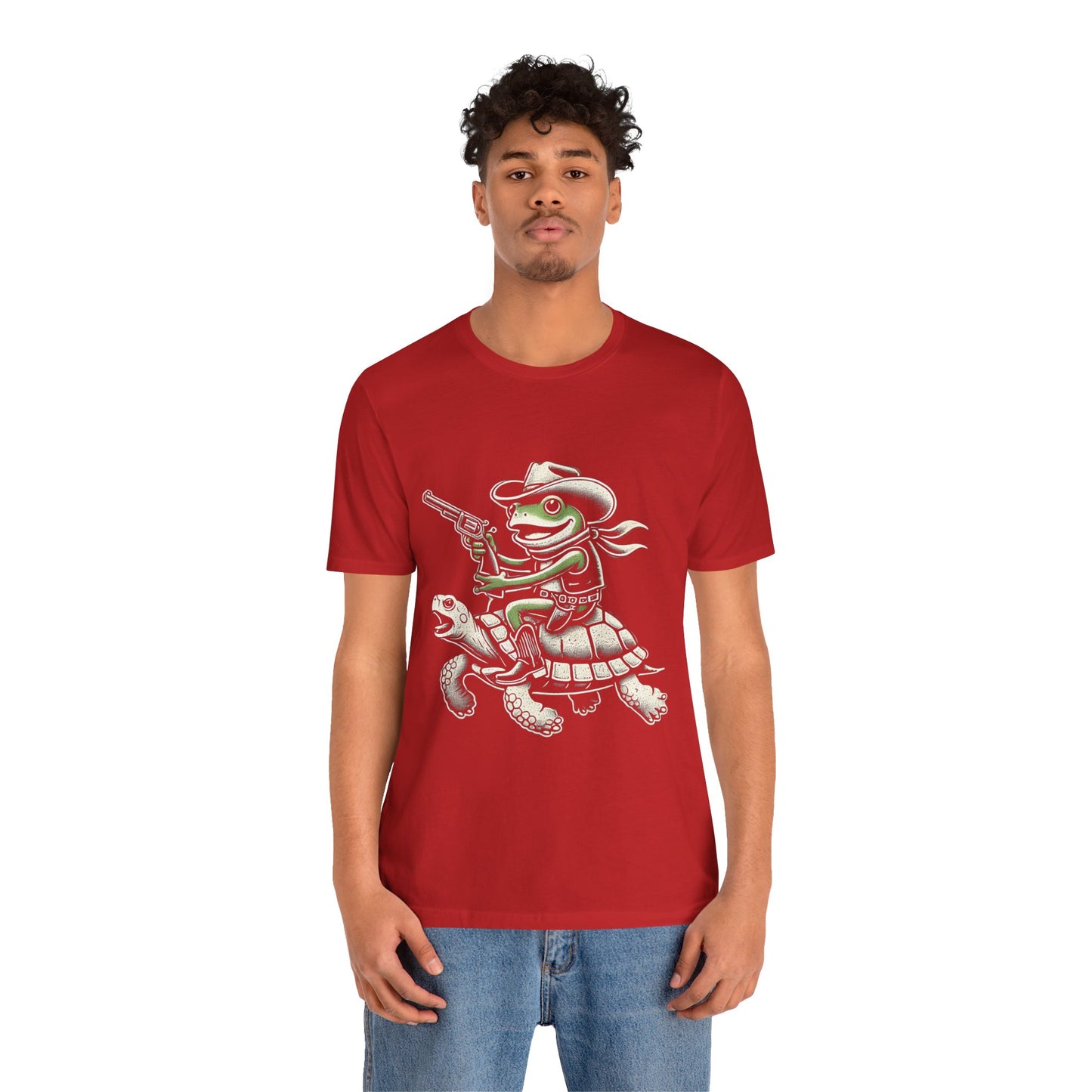 Cowboy Frog Unisex Jersey Tee - Casual Everyday Wear - Great for Reptile Lovers