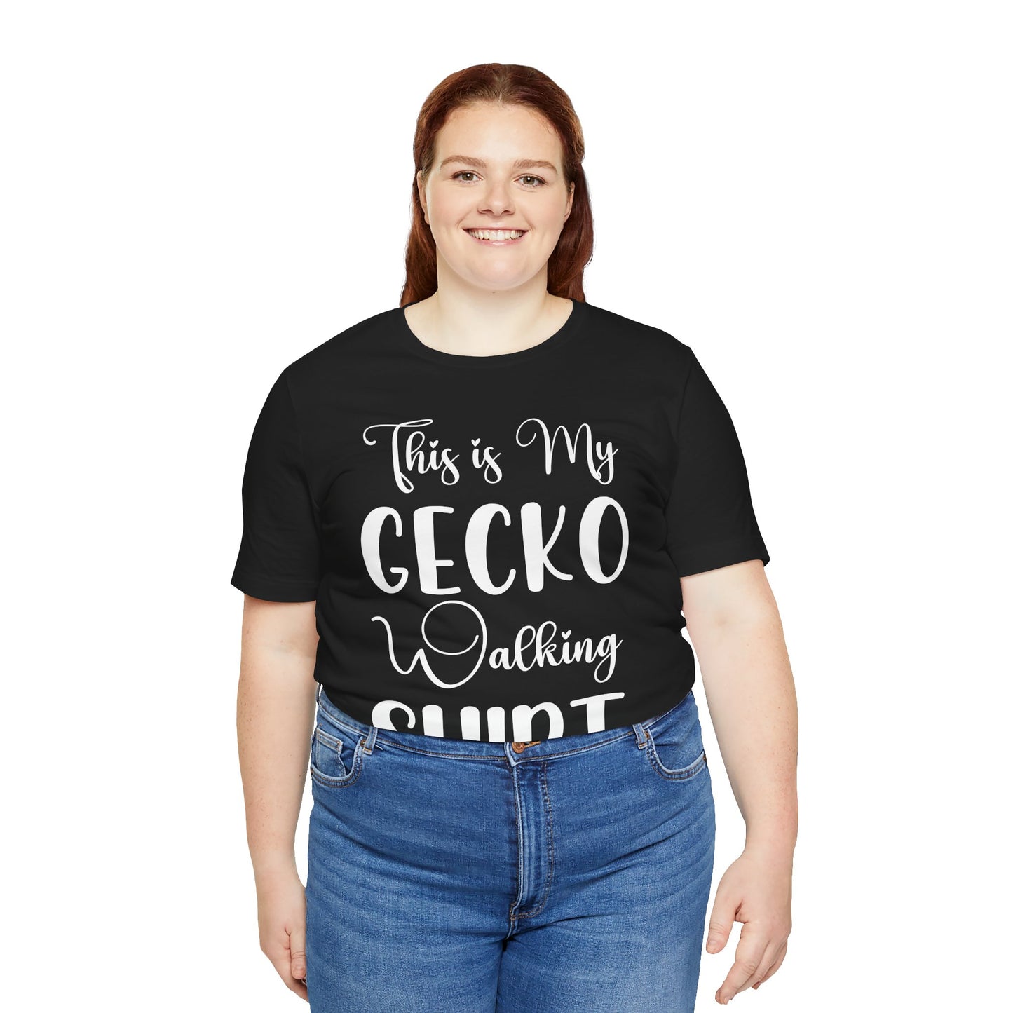 "This is my Gecko Walking Shirt" Unisex Jersey Tee - Casual Everyday Wear - Great for Reptile Lovers