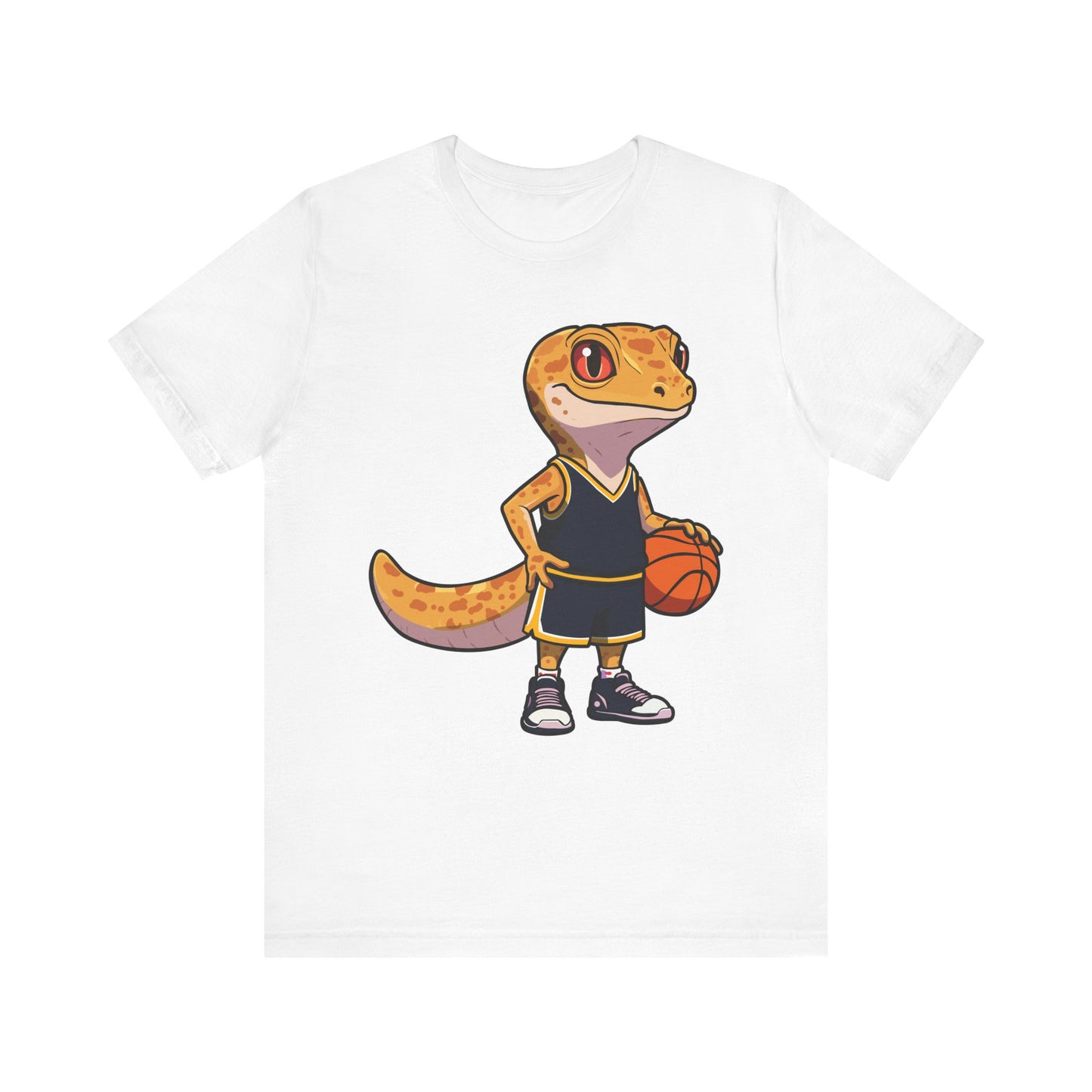 Basketball Gecko Unisex Jersey Tee - Casual Everyday Wear - Great for Reptile Lovers
