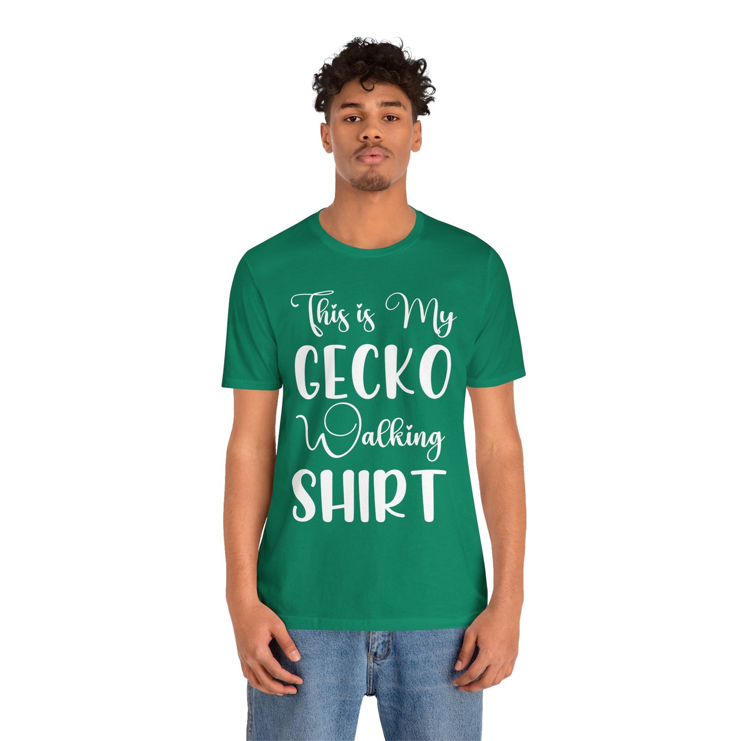"This is my Gecko Walking Shirt" Unisex Jersey Tee - Casual Everyday Wear - Great for Reptile Lovers