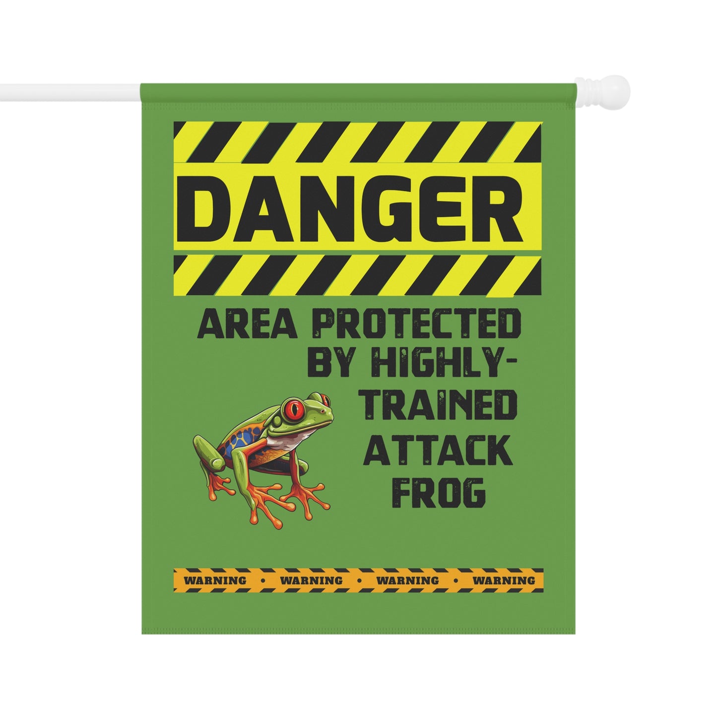 Red-Eyed Tree Frog Danger Garden House Banner - Customizable Outdoor Decor to Showcase Your Love of Reptiles