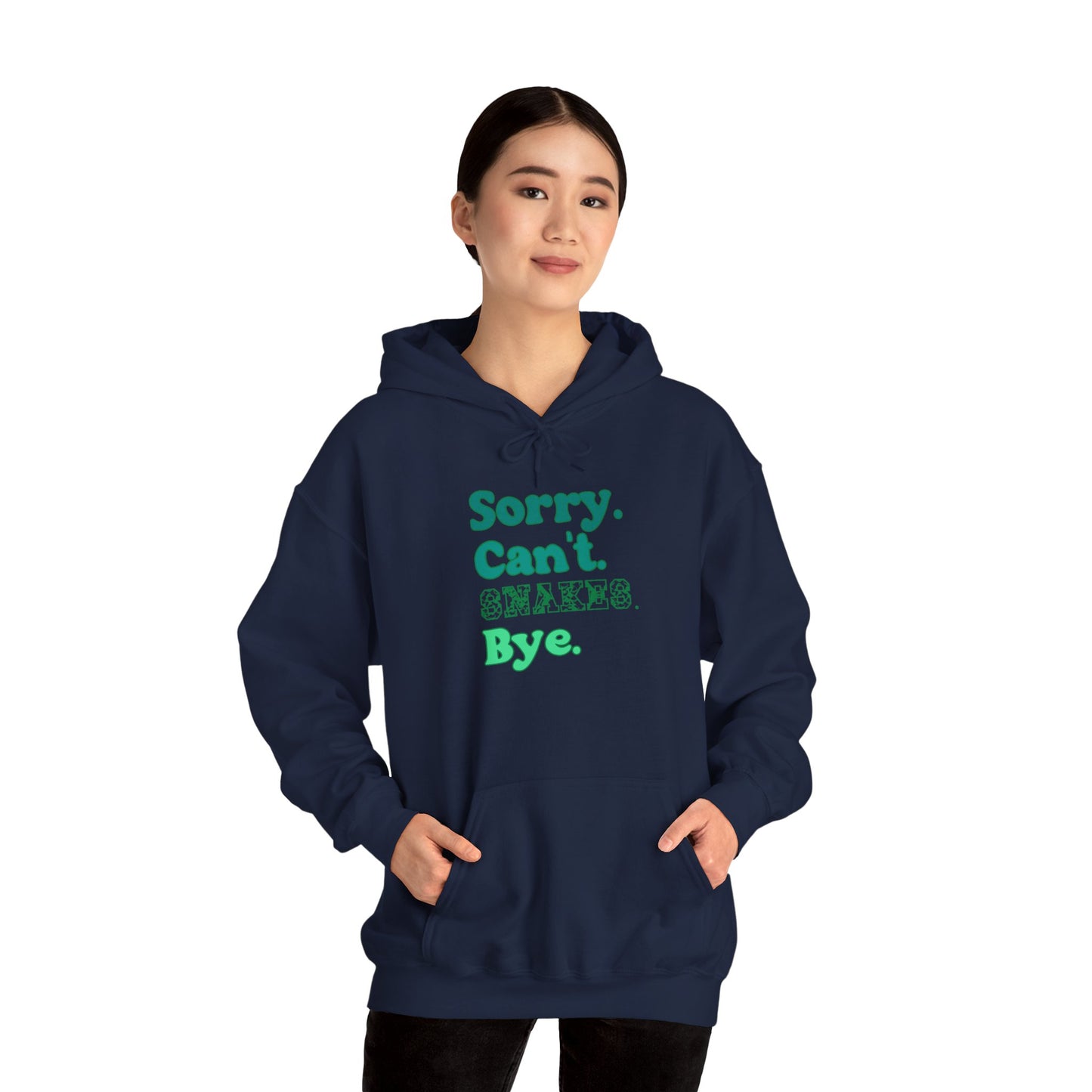 "Sorry Can't Snakes Bye" Cozy Unisex Hooded Sweatshirt with Bold Print - Great for Reptile Lovers