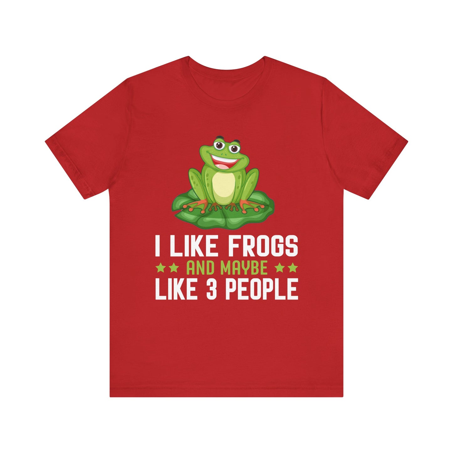 "Frogs and Maybe 3 People" Unisex Jersey Tee - Casual Everyday Wear - Great for Frog Lovers