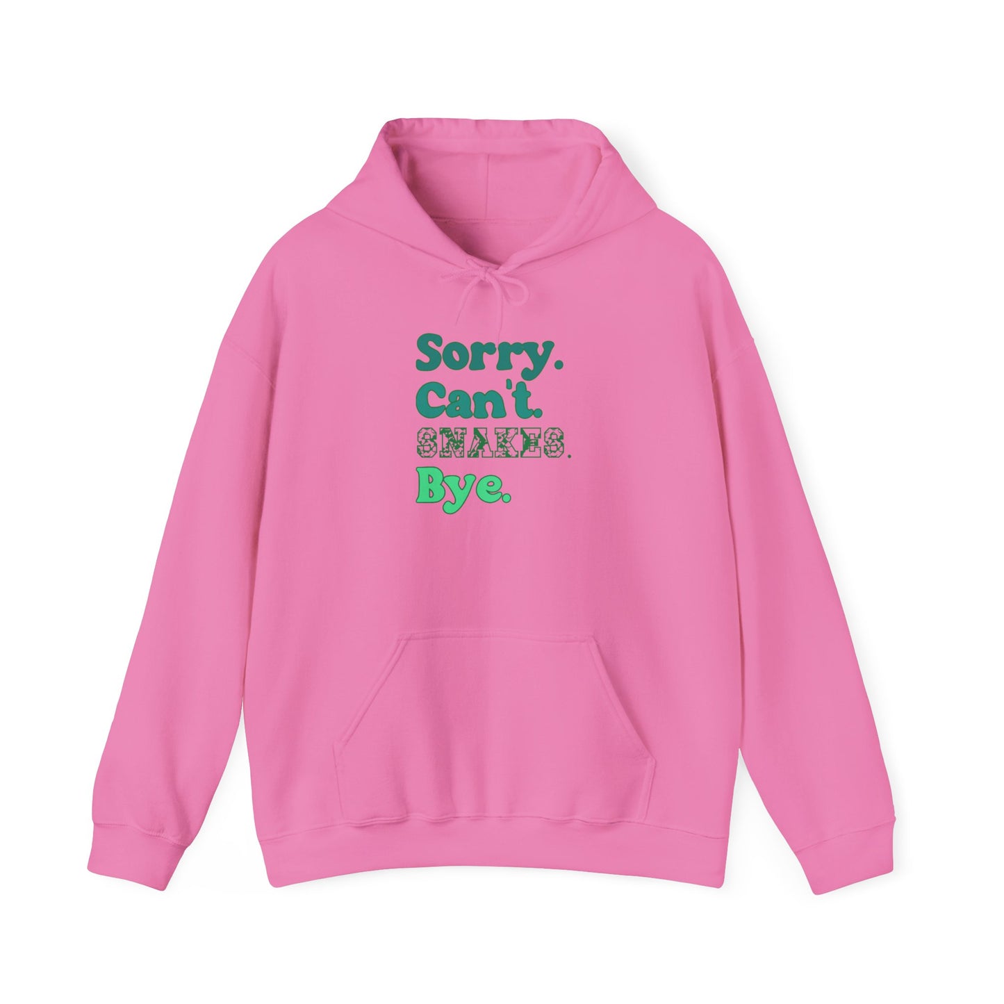 "Sorry Can't Snakes Bye" Cozy Unisex Hooded Sweatshirt with Bold Print - Great for Reptile Lovers
