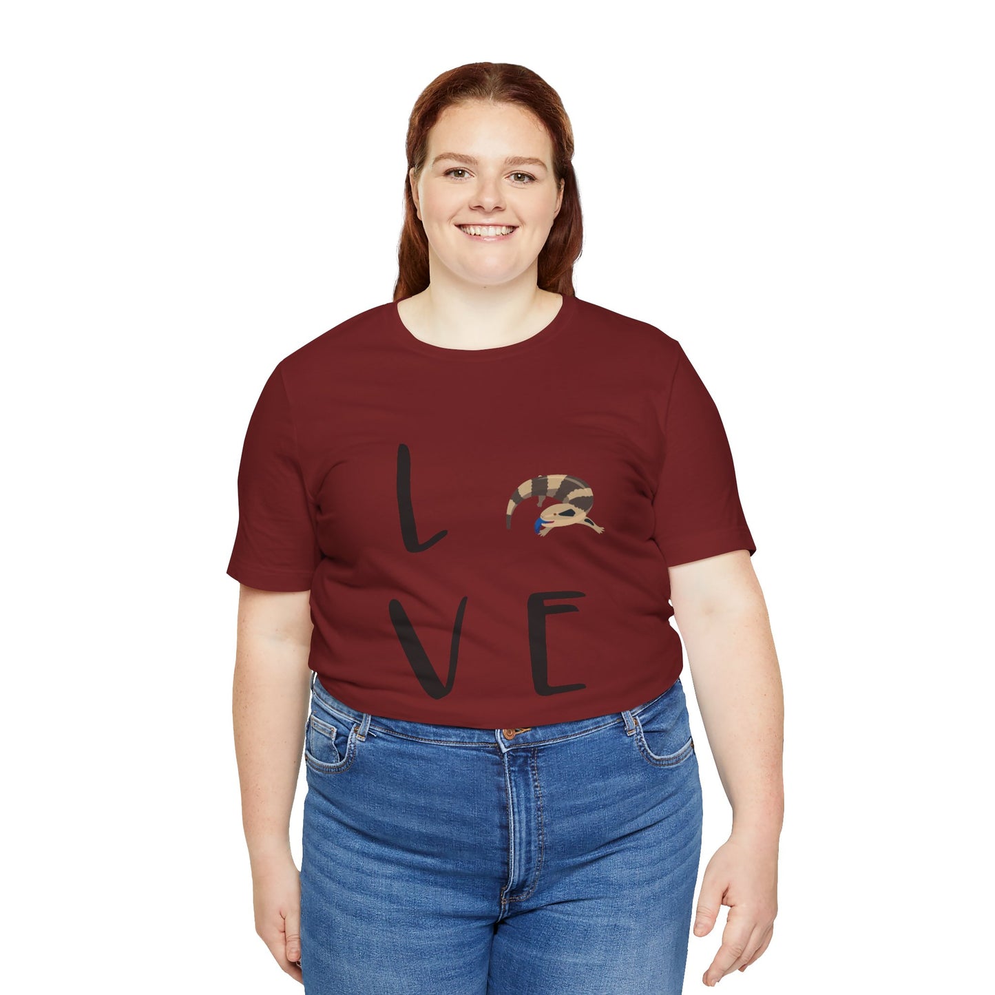 Blue-Tongued Skink Love Unisex Jersey Tee - Casual Everyday Wear - Great for Reptile Lovers