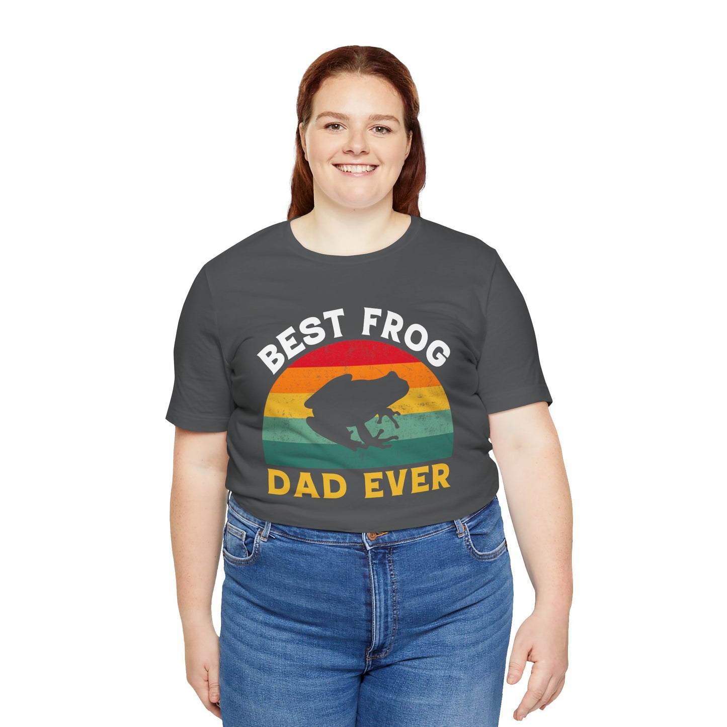 "Best Frog Dad" Print Unisex Jersey Tee - Casual Everyday Wear - Great for Reptile Lovers
