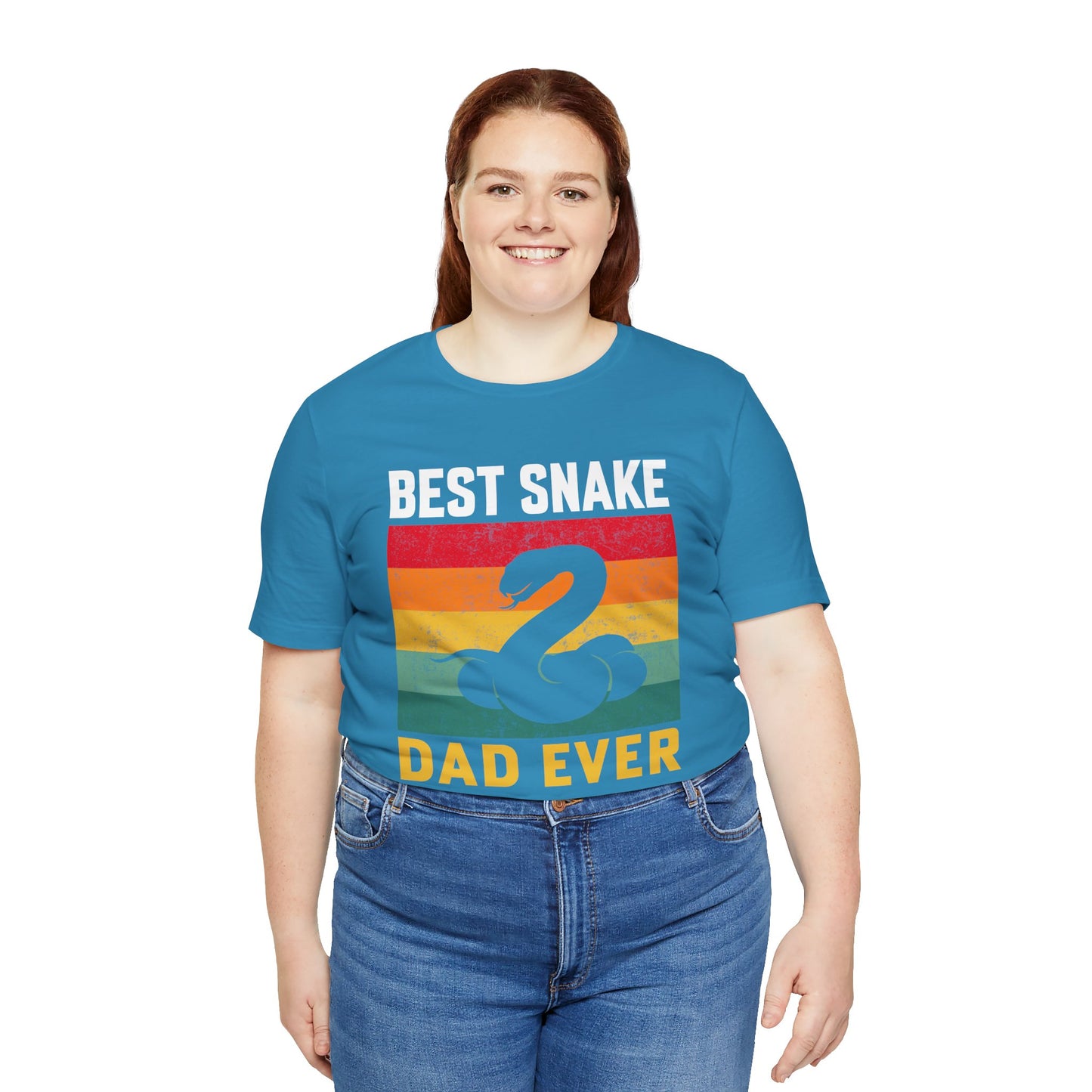 "Best Snake Dad" Unisex Jersey Tee - Casual Everyday Wear - Great for Reptile Lovers