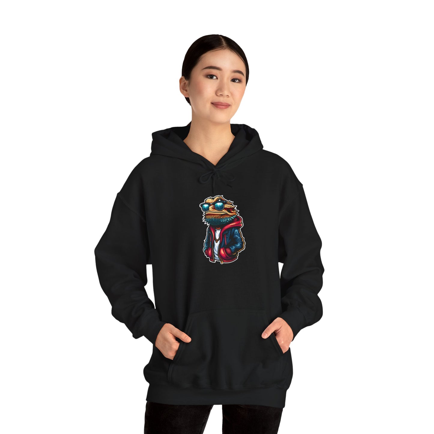 Cool Beardie Unisex Hooded Sweatshirt with Bold Print - Great for Reptile Lovers