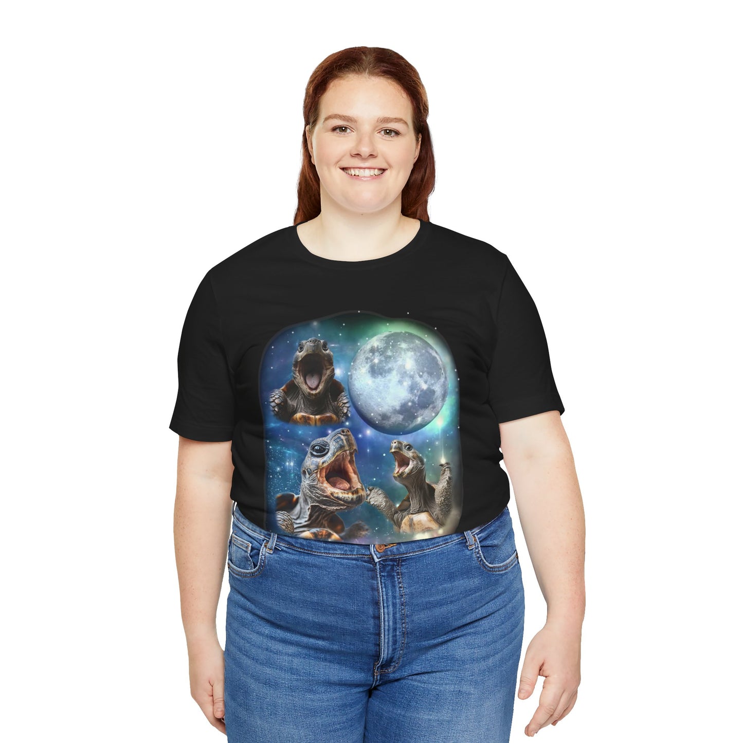Tortoise Howling at the Moon Unisex Jersey Tee - Casual Everyday Wear - Great for Reptile Lovers