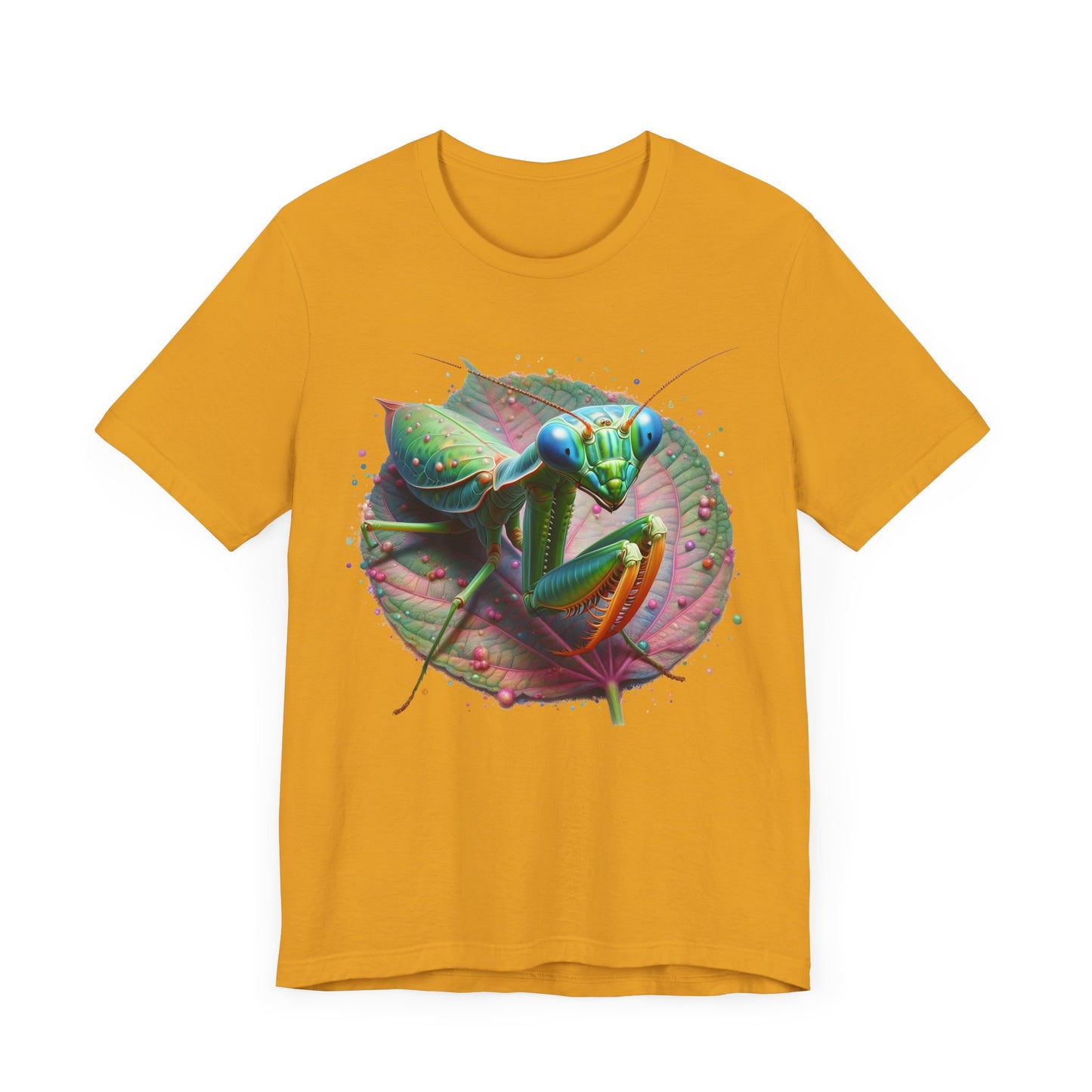 Mantis on a Leaf Unisex Jersey Tee - Casual Everyday Wear - Great for Reptile Lovers