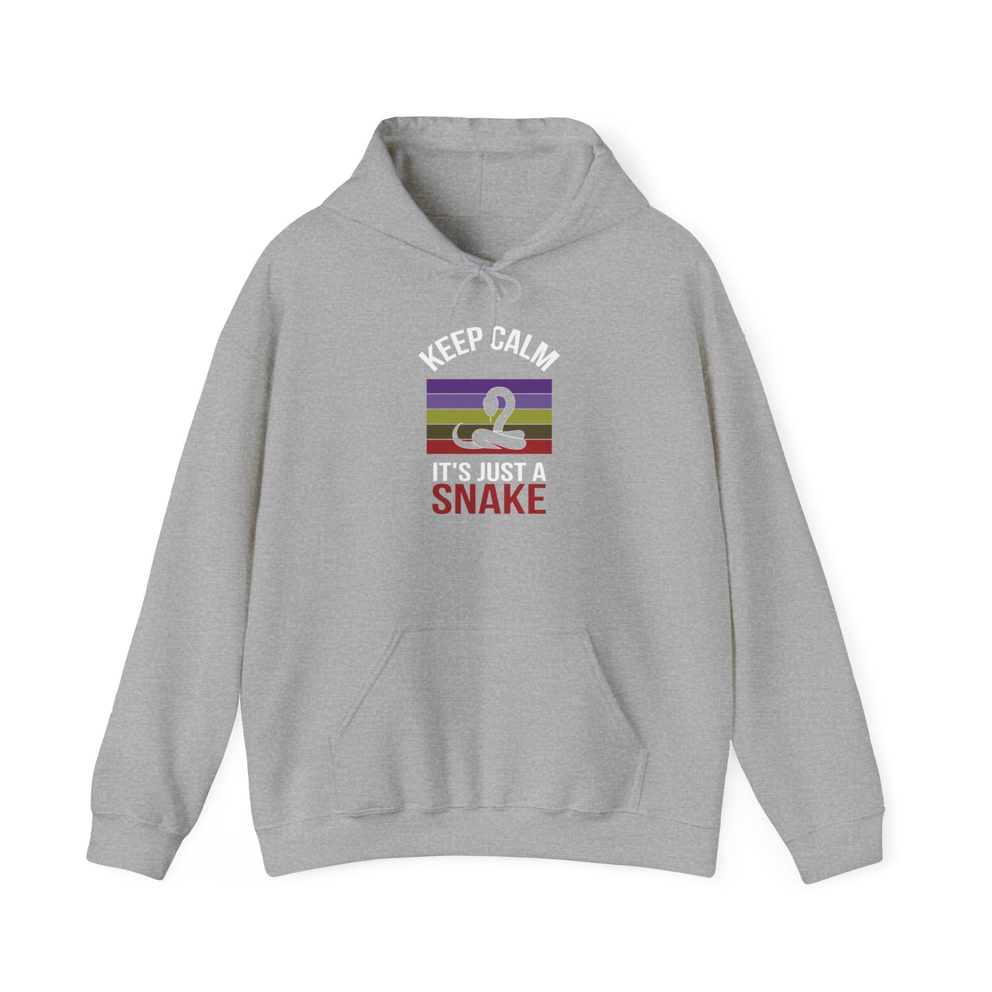 "It's Just a Snake" Unisex Hooded Sweatshirt with Bold Print - Great for Reptile Lovers