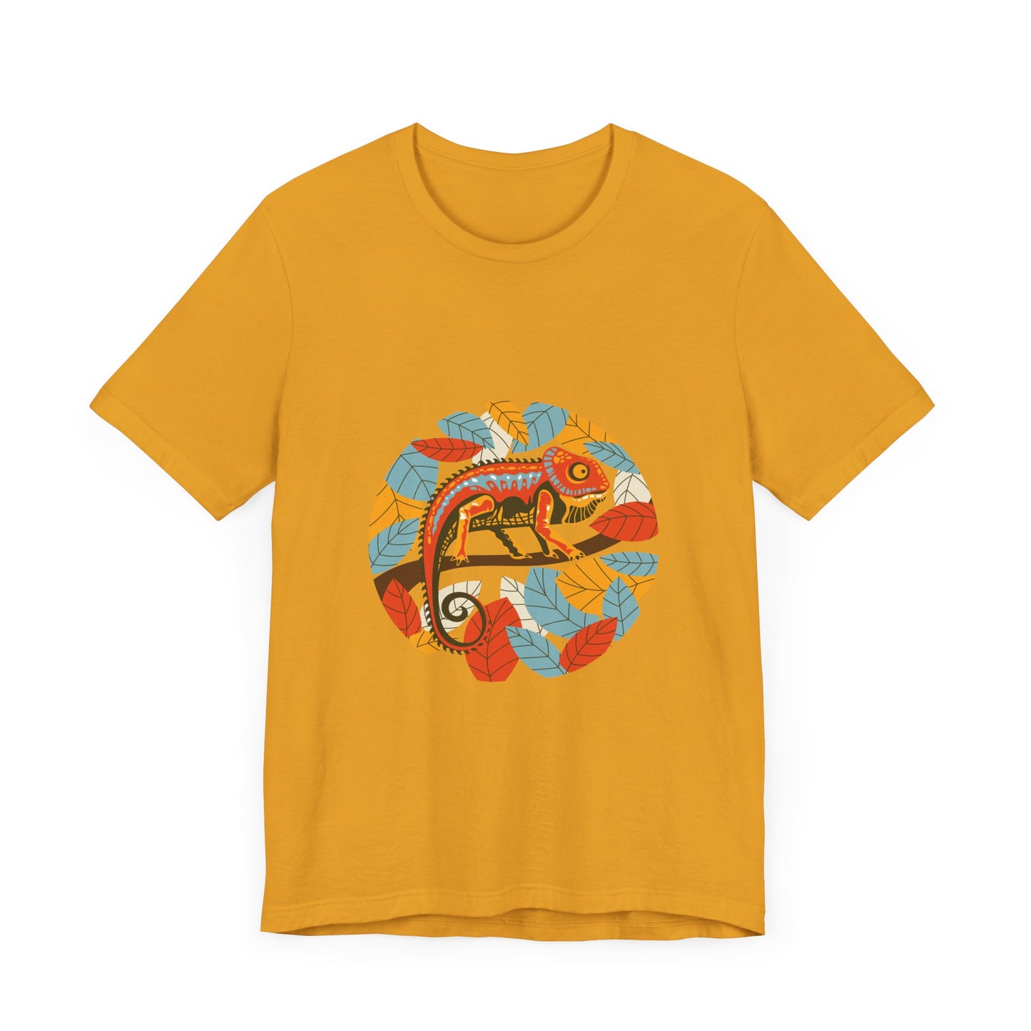 Leafy Chameleon Unisex Jersey Tee - Casual Everyday Wear - Great for Reptile Lovers
