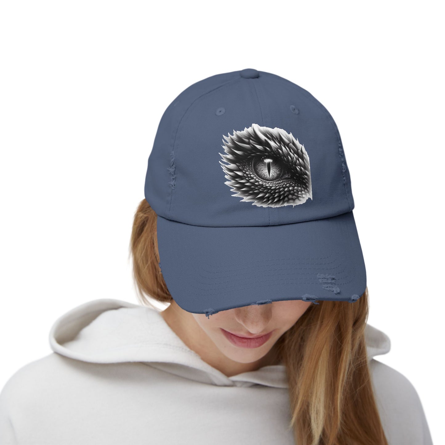 Reptile Eye Unisex Distressed Cap - Casual Streetwear Hat for Everyday Use - Great for Reptile Lovers