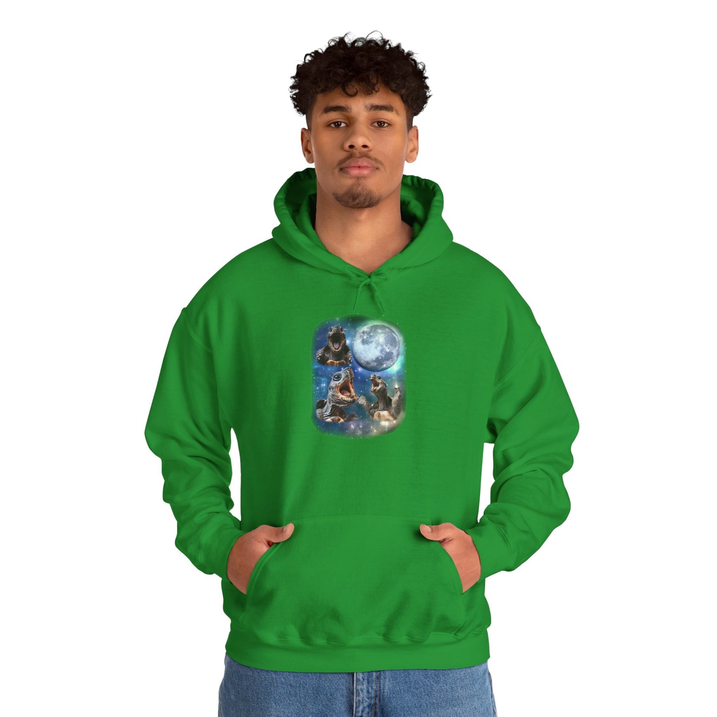 Tortoise Howl Cozy Unisex Hooded Sweatshirt with Bold Print - Great for Reptile Lovers