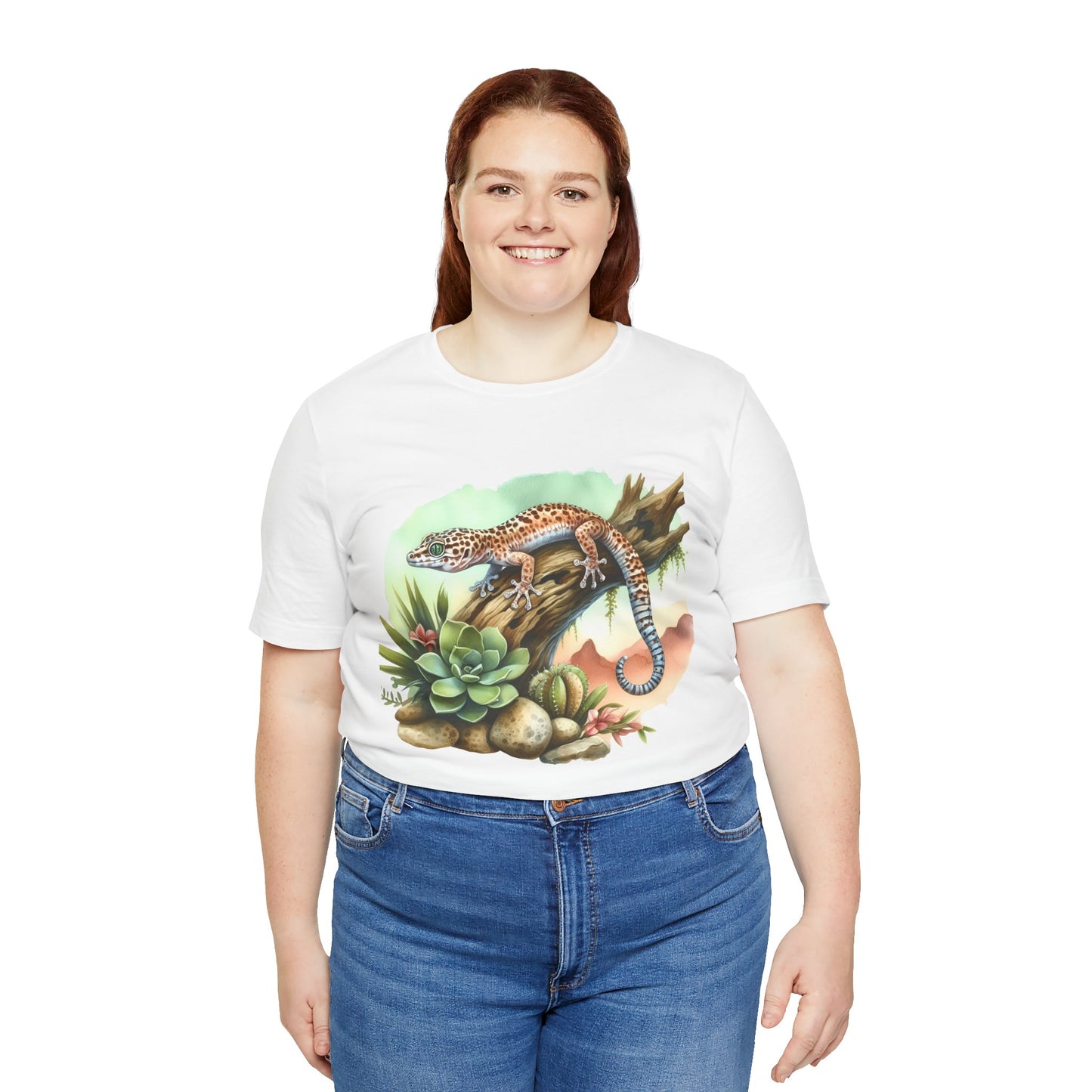 Gecko in a Tree Unisex Jersey Tee - Casual Everyday Wear - Great for Reptile Lovers
