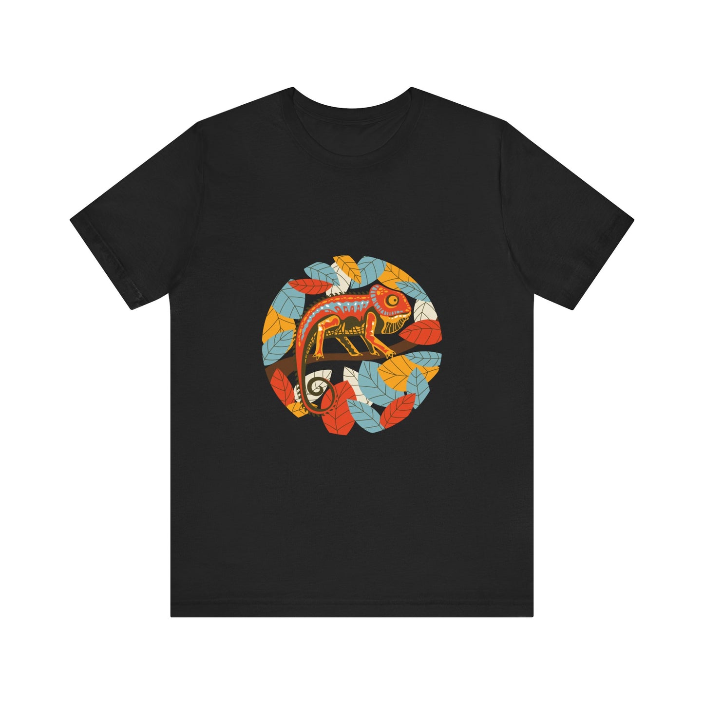 Leafy Chameleon Unisex Jersey Tee - Casual Everyday Wear - Great for Reptile Lovers