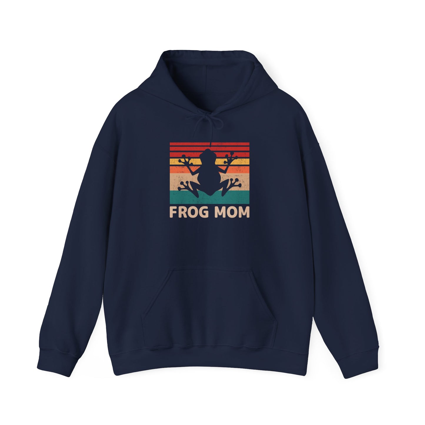 "Frog Mom" Unisex Hooded Sweatshirt with Bold Print - Great for Reptile Lovers