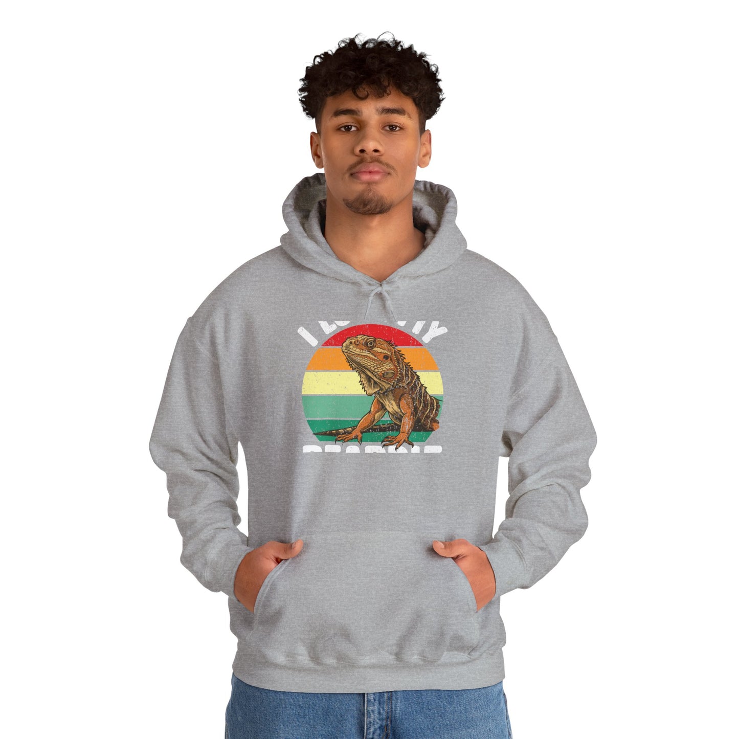 Beardie Unisex Hooded Sweatshirt with Bold Print - Great for Reptile Lovers