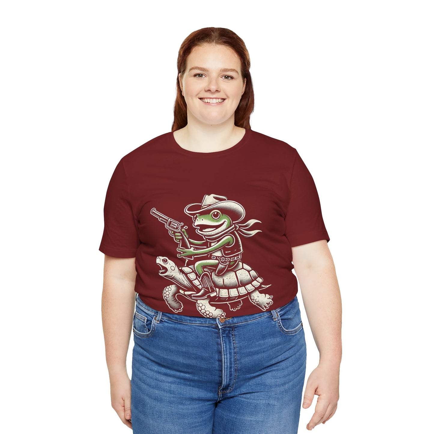Cowboy Frog Unisex Jersey Tee - Casual Everyday Wear - Great for Reptile Lovers