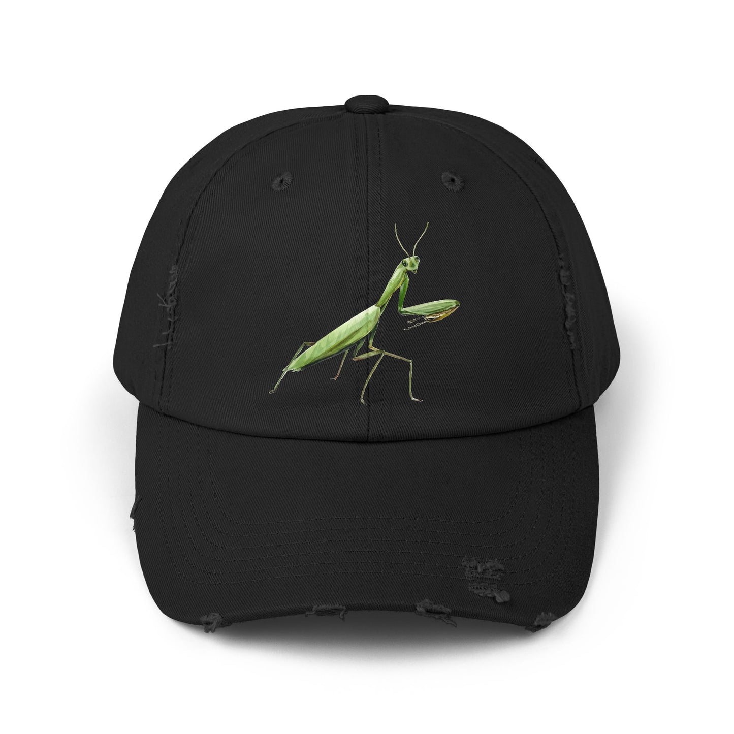 Praying Mantis Unisex Distressed Cap - Casual Streetwear Hat for Everyday Use - Great for Reptile Lovers