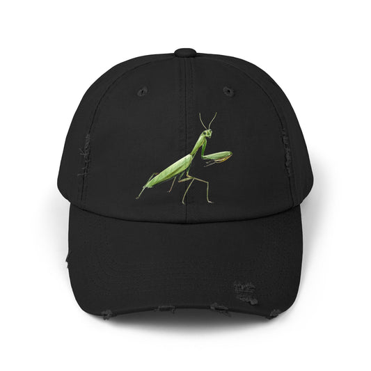 Praying Mantis Unisex Distressed Cap - Casual Streetwear Hat for Everyday Use - Great for Reptile Lovers