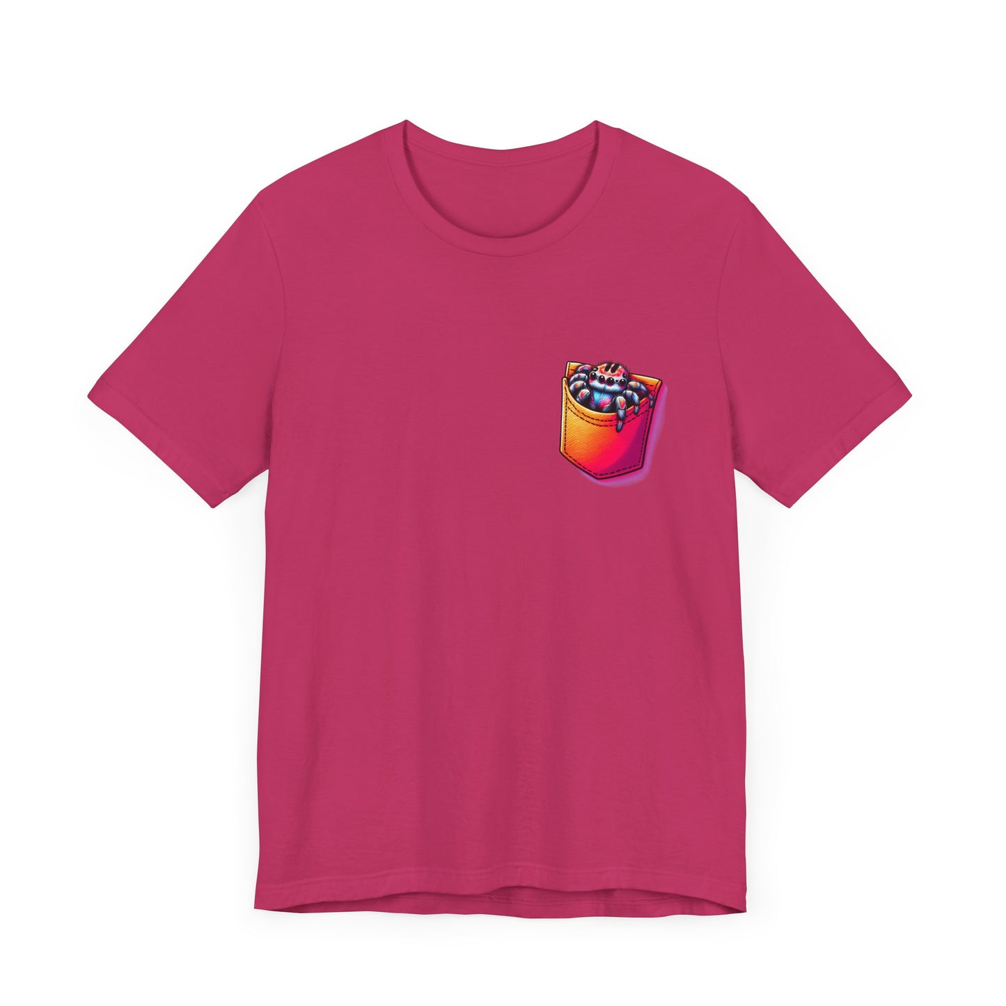 "Pocket Spider" Print Unisex Jersey Tee - Casual Everyday Wear - Great for Reptile Lovers