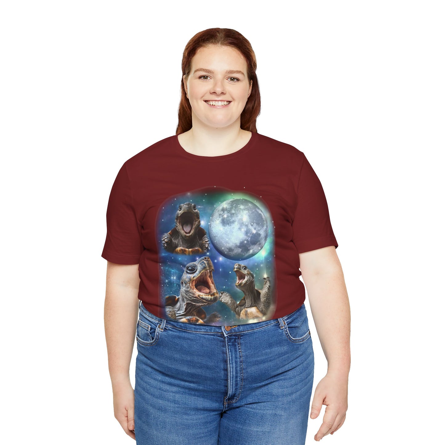 Tortoise Howling at the Moon Unisex Jersey Tee - Casual Everyday Wear - Great for Reptile Lovers
