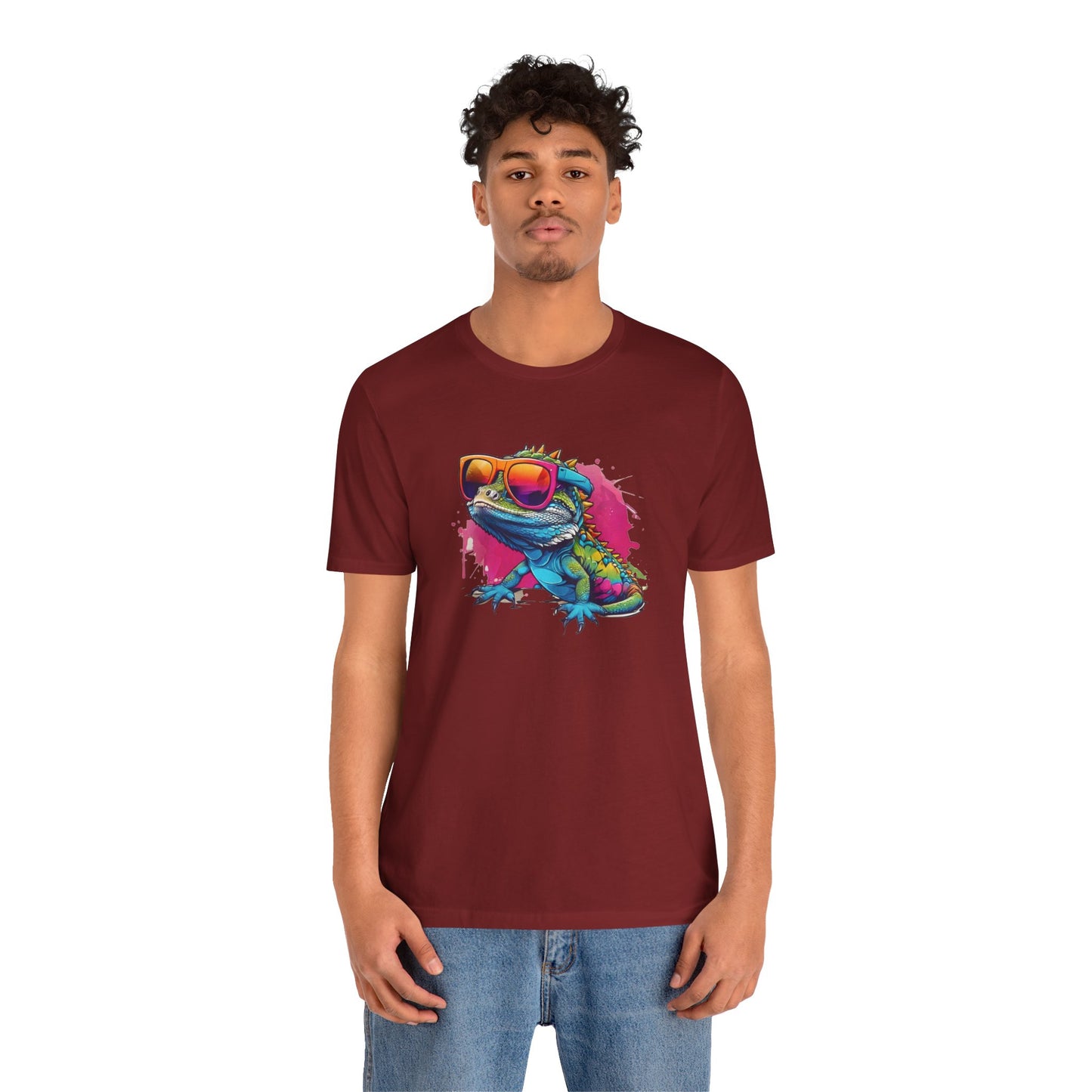 Cool Lizard Unisex Jersey Tee - Casual Everyday Wear - Great for Reptile Lovers