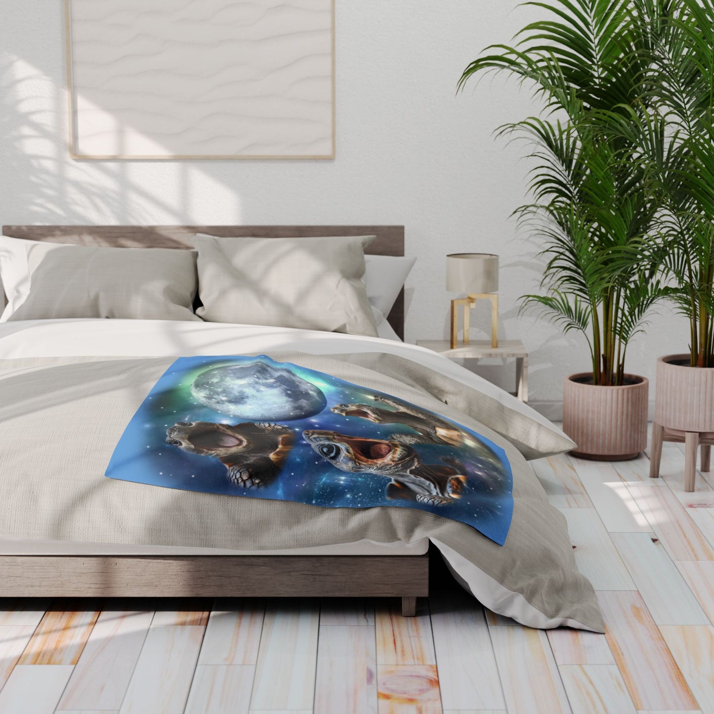 Turtles Howling at the Moon Cozy Arctic Fleece Blanket | Perfect for Home Decor, Gifting, and Cozy Nights - Snuggle up with a Reptile