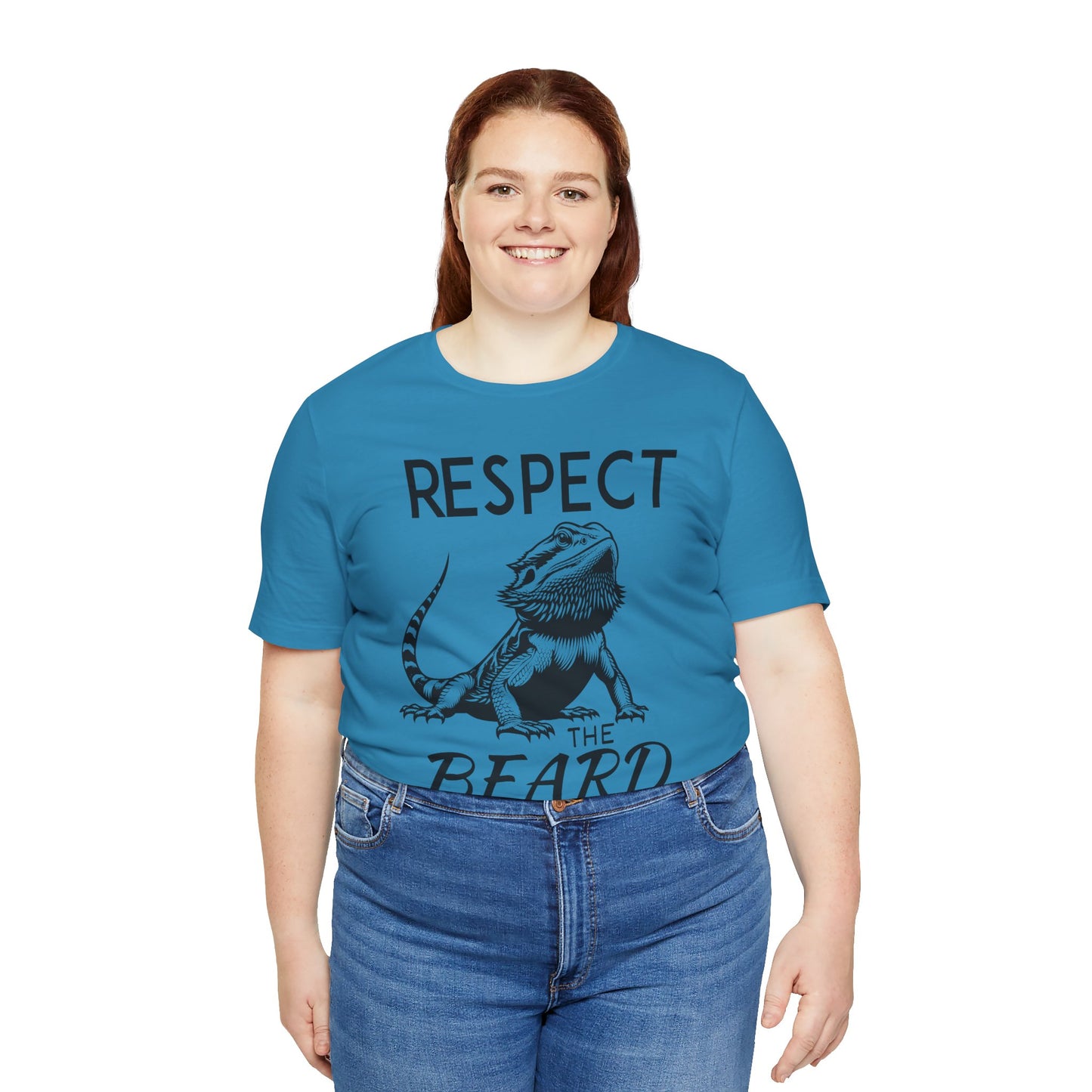 "Respect the Beard" Unisex Jersey Tee - Casual Everyday Wear - Great for Reptile Lovers