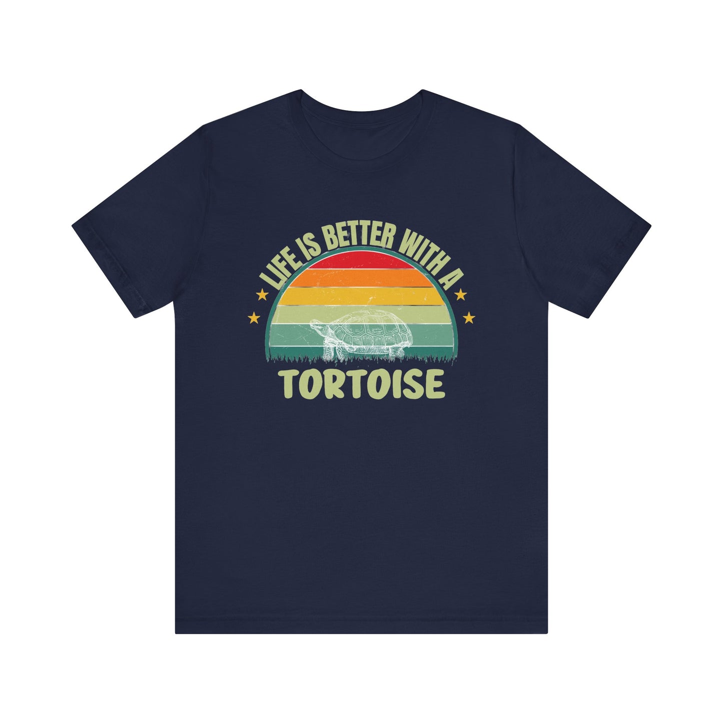 "Life is Better with a Tortoise" Unisex Jersey Tee - Casual Everyday Wear - Great for Reptile Lovers