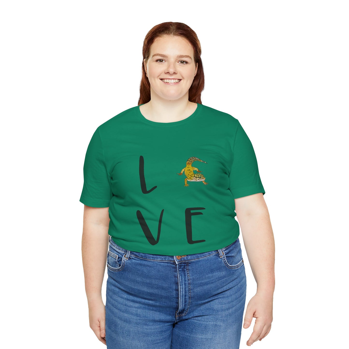 Leopard Gecko Love Unisex Jersey Tee - Casual Everyday Wear - Great for Reptile Lovers