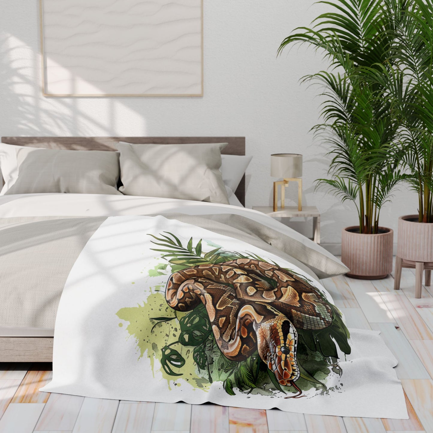 Ball Python Cozy Arctic Fleece Blanket | Perfect for Home Decor, Gifting, and Cozy Nights - Snuggle up with a Reptile